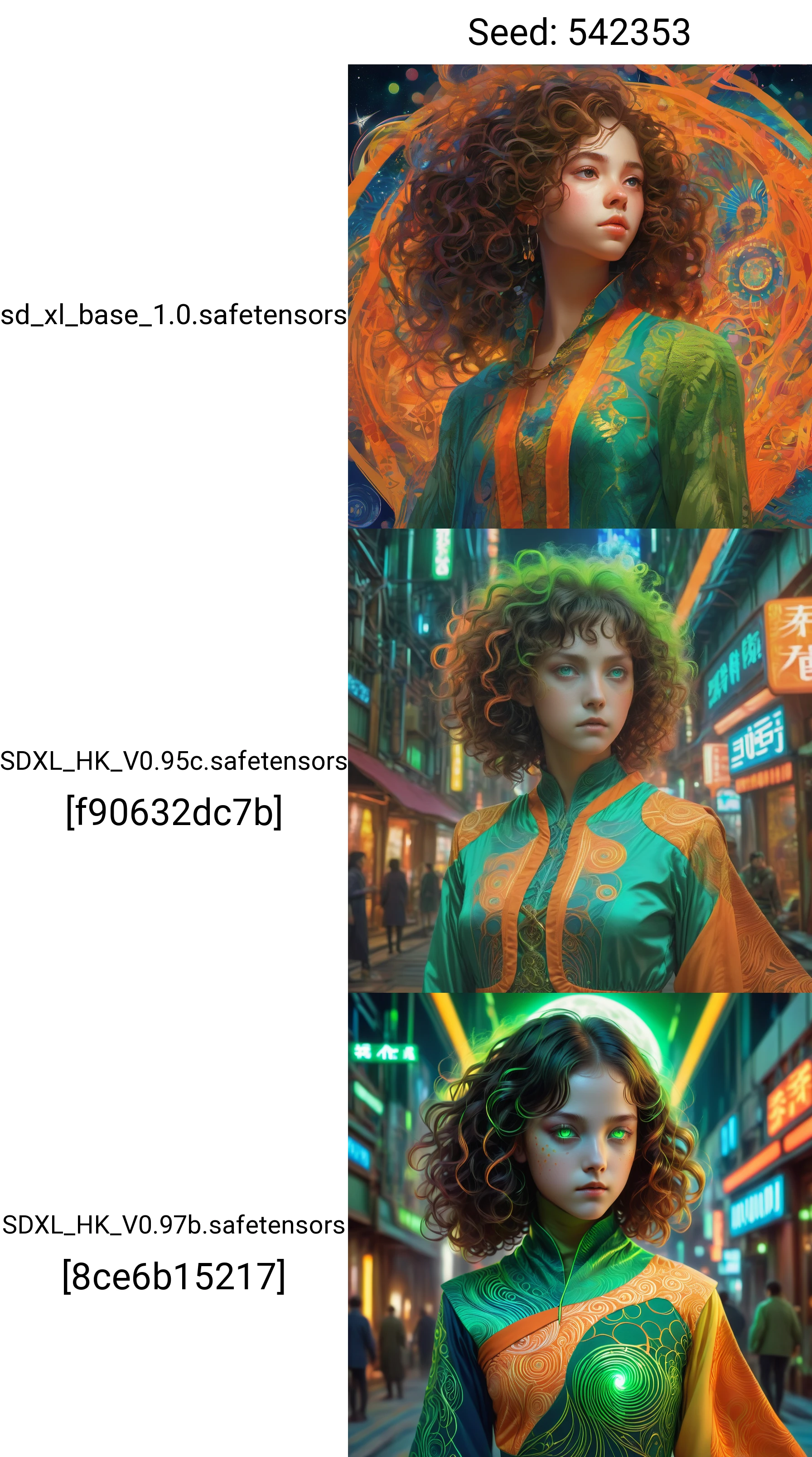 stylized by Emil Melmoth, Marc simonetti and Makoto Shinkai, digital art, a young girl with curly brown hair and bright green eyes gazes intently at the camera, wearing a colorful clothes that is designed by renowned artist ZAR. The colors are bold and vibrant, with shades of orange, yellow, and blue dominating her face. Her dress billows around her as she moves, revealing delicate patterns in her skin. This unique creation is sure to bring an unexpected twist to any artistic endeavor. Moon in the night, outdoor, exploration of color perception, dreamy, in the style of a religious icon