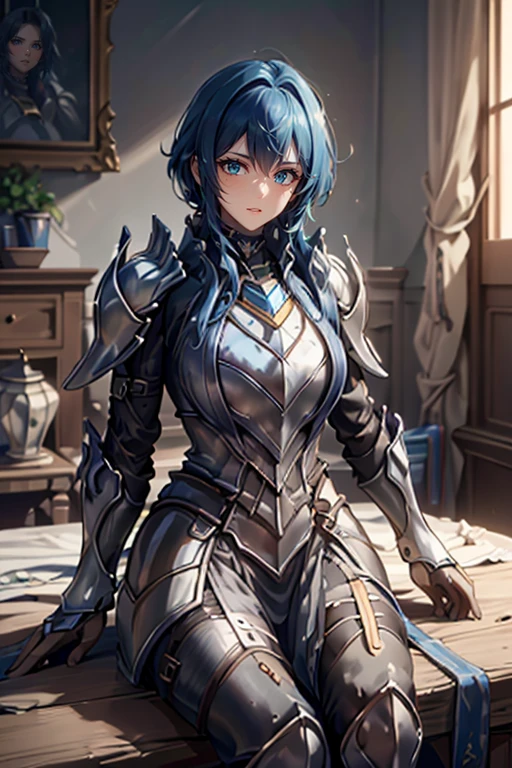 <lora:HXarmour_050>,mountain,Sitting,, hxarmour,1girl,(blue armour:1.3),, ultra-detailed,extremely delicate and beautiful,(by exquisite colors block),masterpiece,best quality,unreal engine 5 rendering, light,movie,movie specffects,detailed details,HDR,UHD,8K,CG wallpaper,