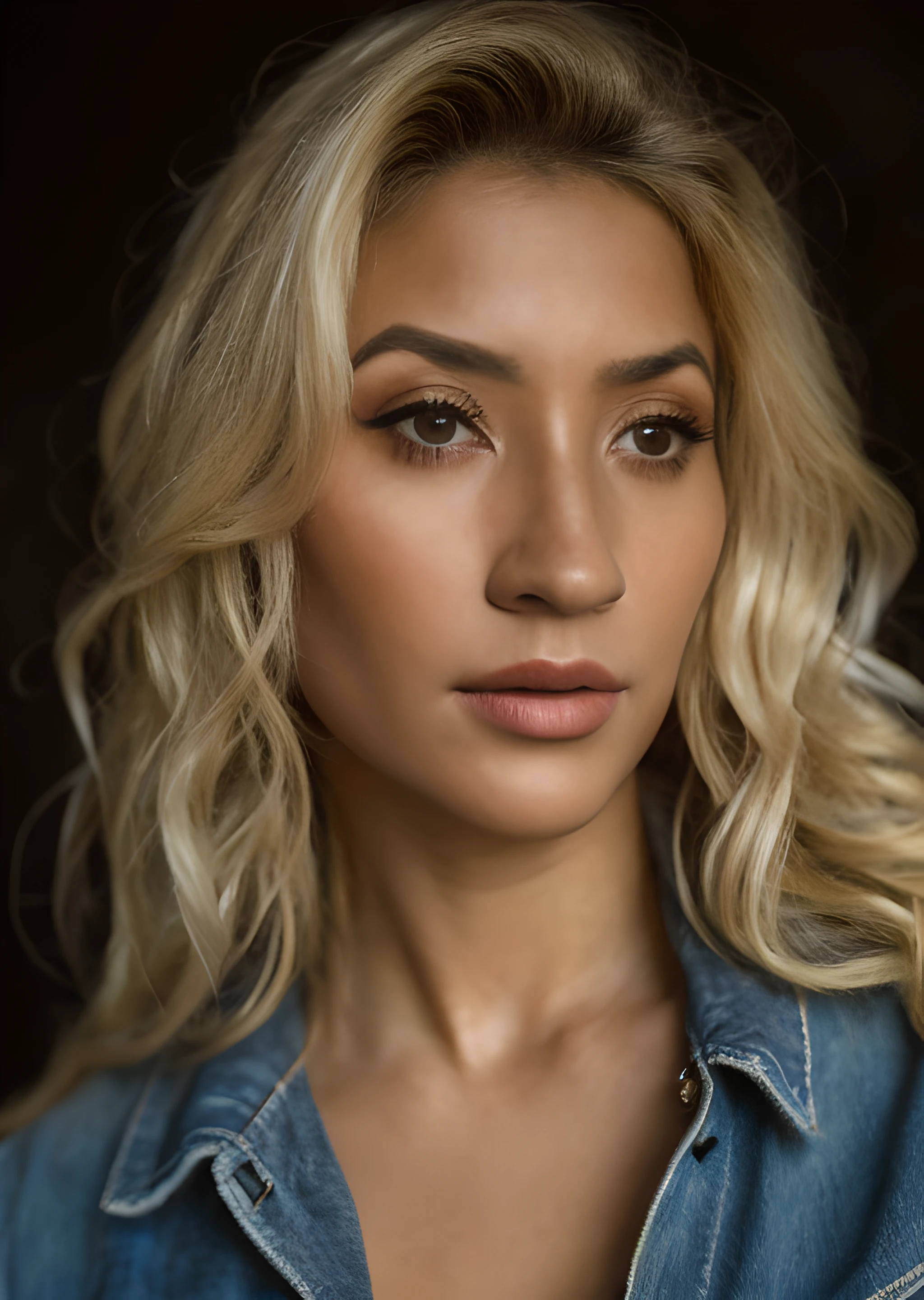 <lora:Christina_Dark:1>,
photo of beautiful (Christina_Dark), ((ultra detailed, masterpiece, best quality)), best quality, ultra high res, ultra detailed face and eyes, (photorealistic:1.4), 1 Latina woman,
photograph of a woman, (troubled facial expression), textured skin, goosebumps, blonde afro hair, plaid flannel shirt with distressed boyfriend jeans, cowboy shot, dark and mysterious cave with unique rock formations and hidden wonders, perfect eyes, (candlelight,chiaroscuro), Porta 160 color, shot on ARRI ALEXA 65, bokeh, sharp focus on subject, shot by Don McCullin, (extremely detailed skin), (flawless skin), (model pose), (natural light), (high quality photography), (intricate details), (8k), (HDR), (sharp focus)