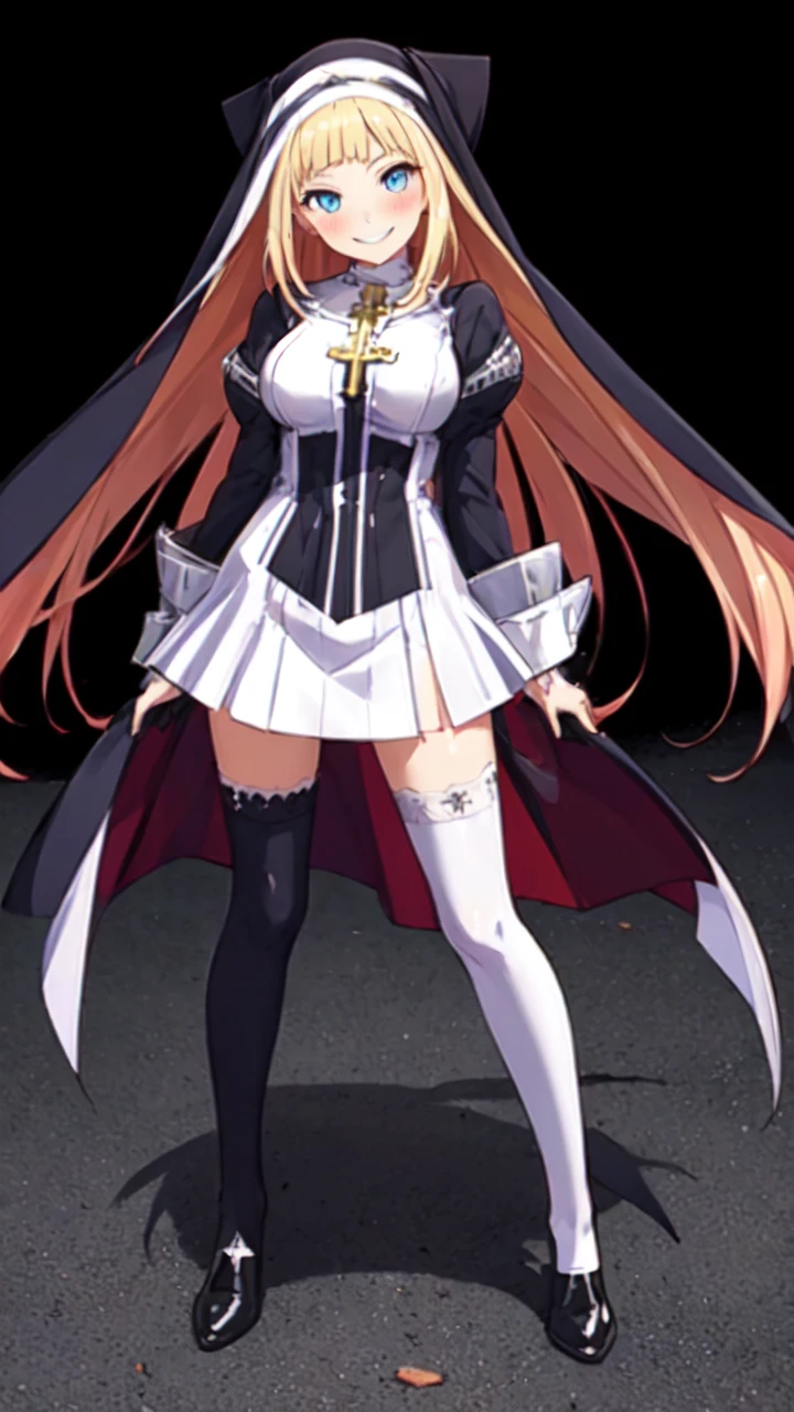 masterpiece, best quality,
<lora:exorcistcharlotte:0.75>
exorcistcharlotte, solo, looking at viewer, blush, smile, simple background, very long hair, standing, full body, closed, grin,
outdoors, night parking lot,