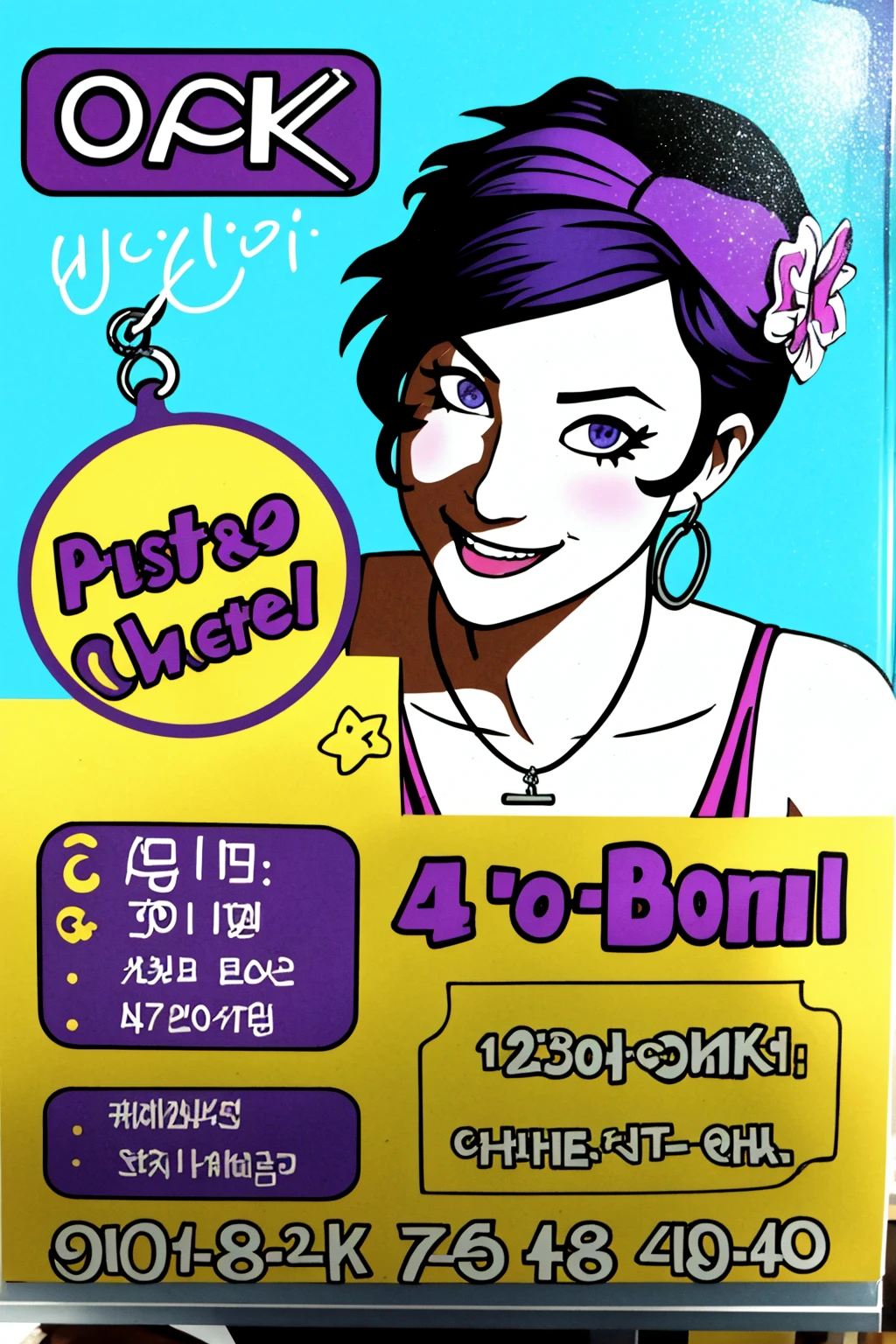 (((text, numbers, graphics))), masterpiece, ultra-detailed, best quality, illustration, 8k cg wallpaper, an extremely delicate and beautiful, 1girl, solo, perfect anatomy, cute face, smiling, blushing, sparkling eyes, deep purple eyes, beautiful detailed eyes, lavender hair, short hair, disheveled hair, cute hair accessories, cute earrings, cute necklace, slim body, medium breasts, formal uniform, perfect arms, cute arm accessories, perfect legs, cute, pretty, beautiful, sexy, perfect body, (background: castle bedroom, bed, desk, chair, window, intricately detailed items in background), <lora:ATC:1>