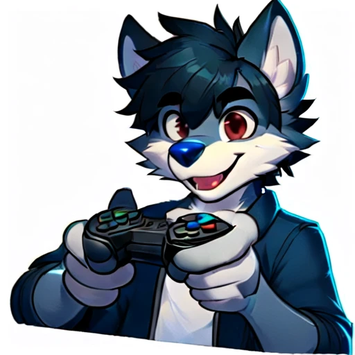 tail, male focus, controller, game controller, kirawislow