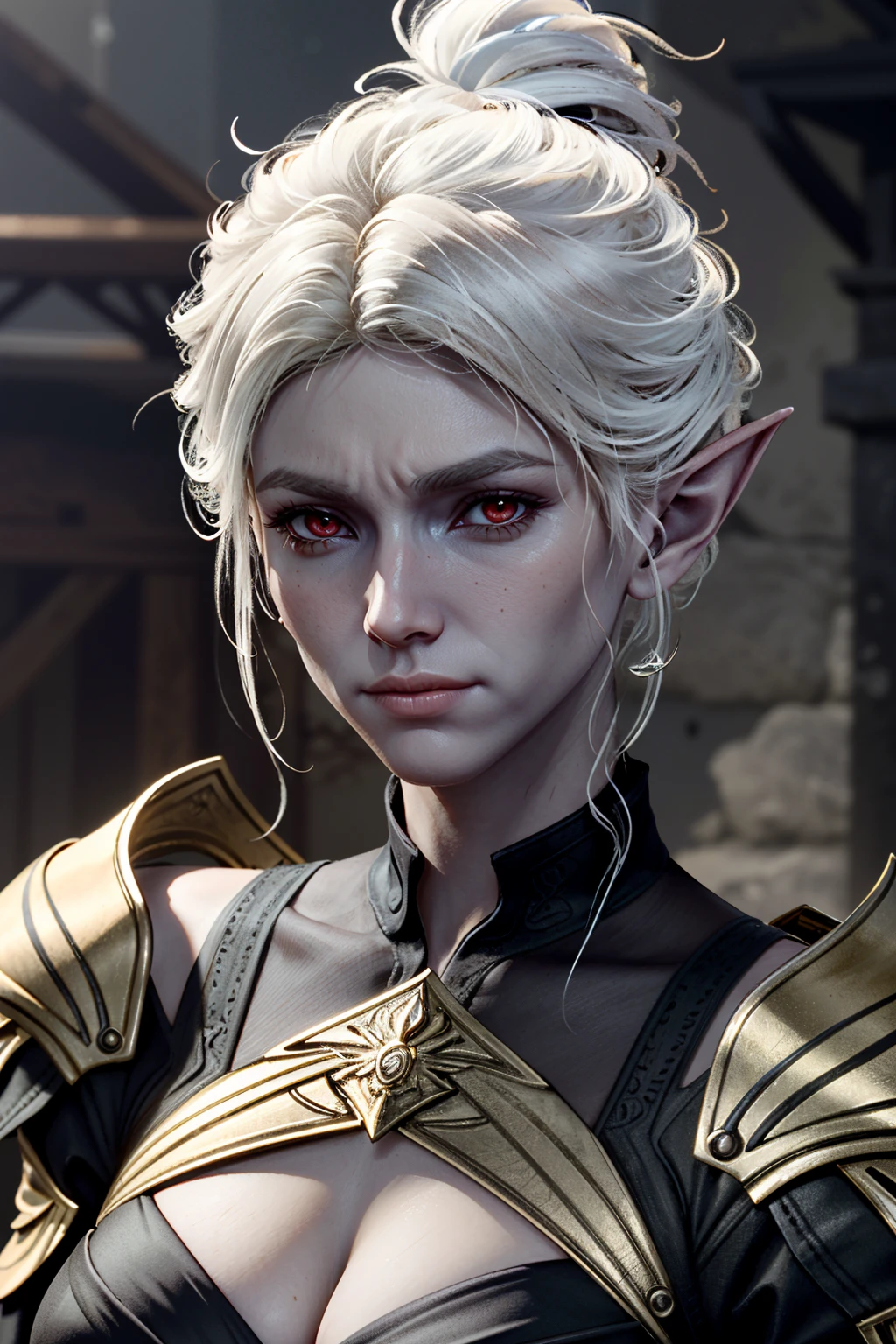 ((ultra detailed, masterpiece, absurdres))
<lora:BGMinthara:0.8>
BGMinthara, 1girl, white hair, red eyes, hair updo, portrait