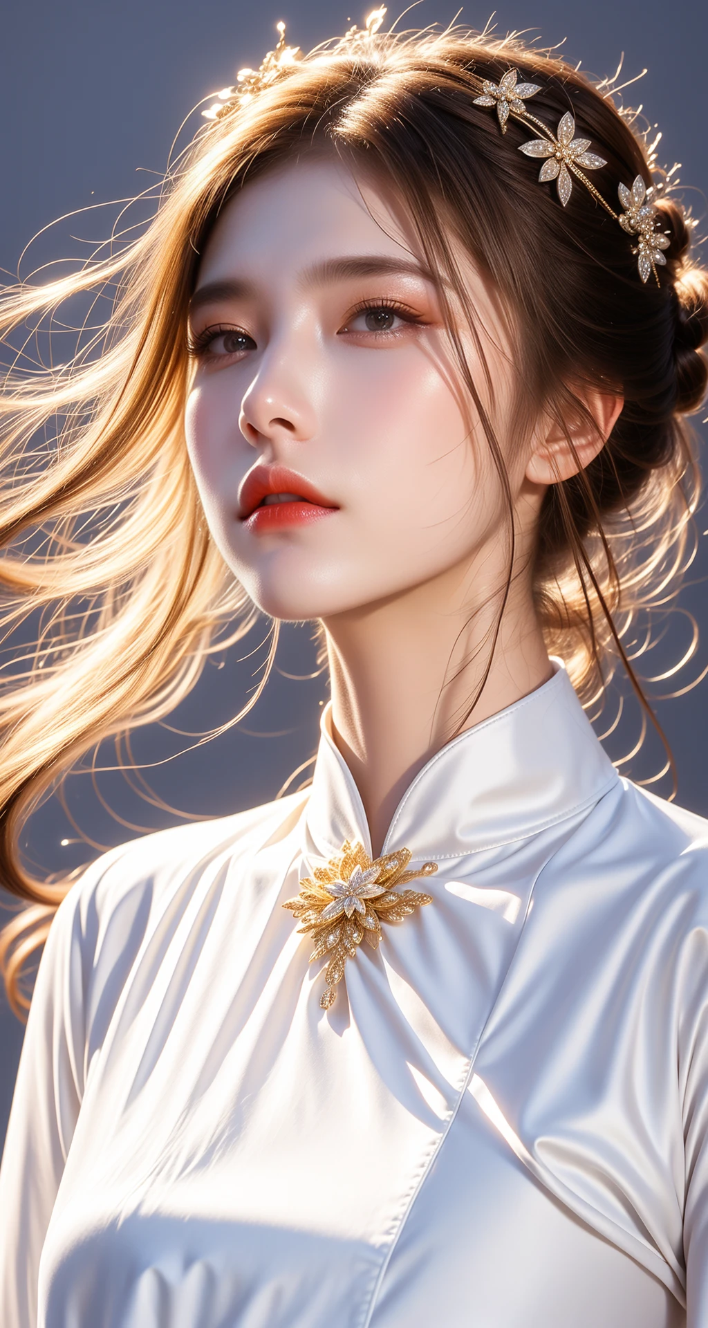<lora:è¸æ±½_æè¥äººç:0.8>,1girl,solo,stunningly beautiful,white dress,detached sleeves,jewelry,flower,floating hair,Canon RF 85mm f/1.2L 85mm,action shot,Super Telephoto Lens,Epic CG masterpiece,hdr,dtm,8K,ultra detailed graphic tension,stunning colors,3D rendering,cinematic lighting effects,Hyperrealism,super realistic,super vista,HD,