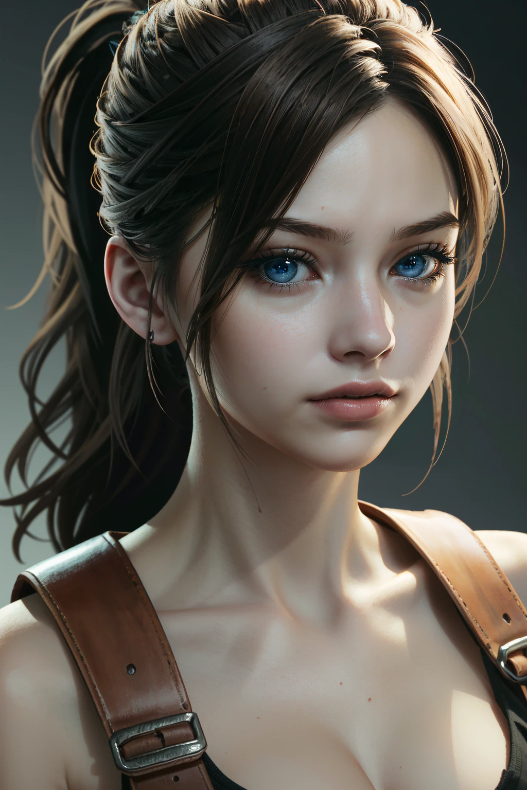 ((ultra detailed, masterpiece, absurdres))
 <lora:RE2Claire:0.8>
RE2Claire, 1girl, brown hair, blue eyes, portrait