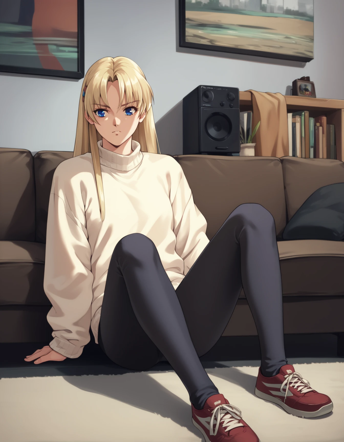 score_9, score_8_up, score_7_up, source_anime
<lora:sharon-ponyxl-000011:1>
1girl, wwsharon, sweater, leggings, blonde hair, blue eyes, TV, sitting, on couch, messy room