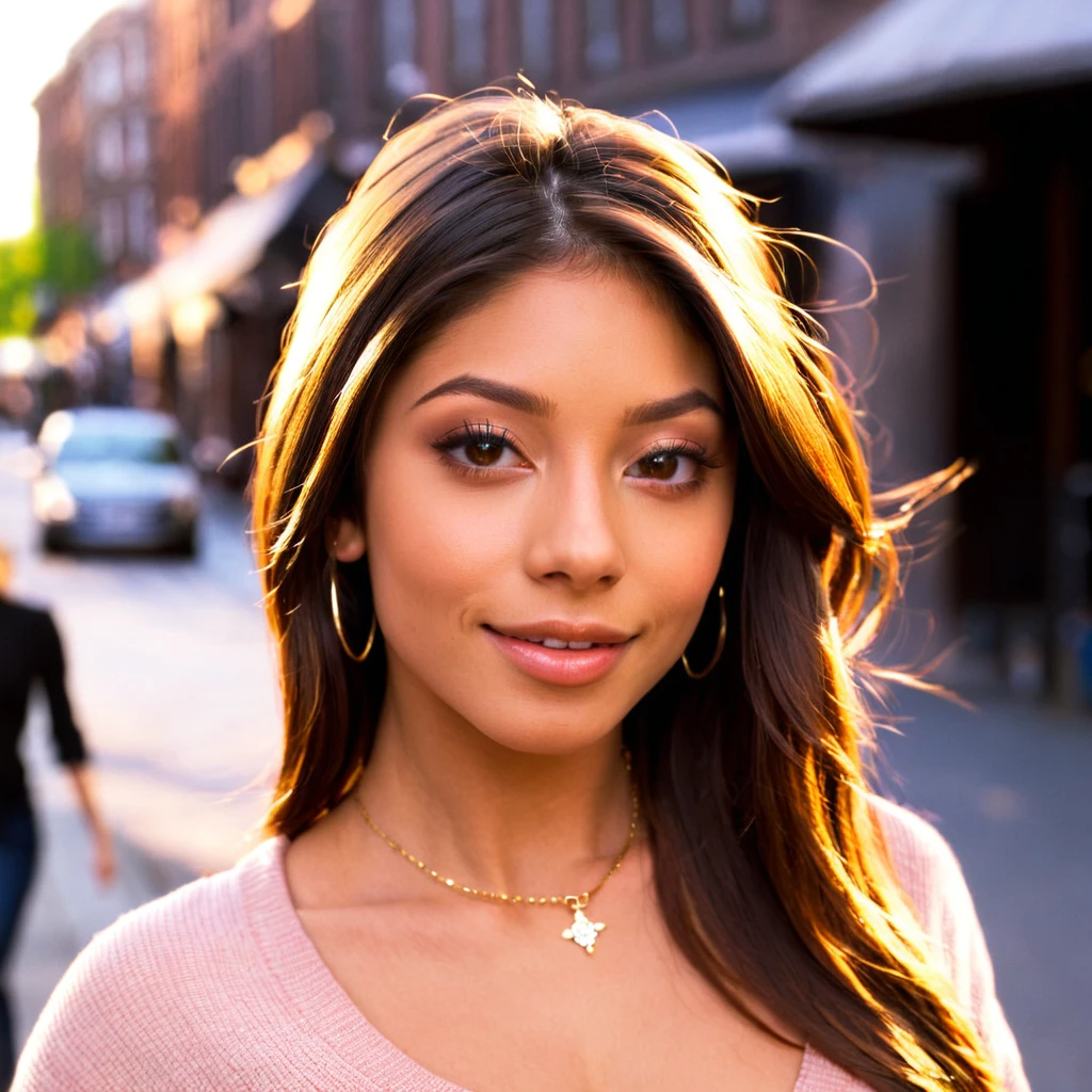 embedding:trained/sdxl/p2/xxlayna-000007, girl posing for a photo in a city, natural, beautiful eyes, perfect teeth, [imperfections], 100mm f/2.8 macro lens, film grain, candid camera, color graded cinematic, 1960s vintage RAW photo, eye catchlights, catchlights in eyes, dramatic lighting, atmospheric lighting, rembrandt lighting, realistic