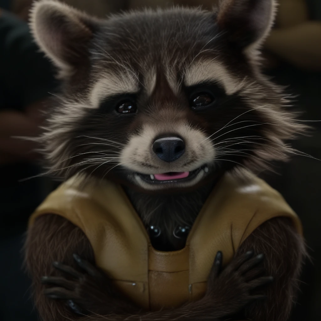 signature, realistic, whiskers, tears, saliva, crossed arms, blurry, tongue, black eyes