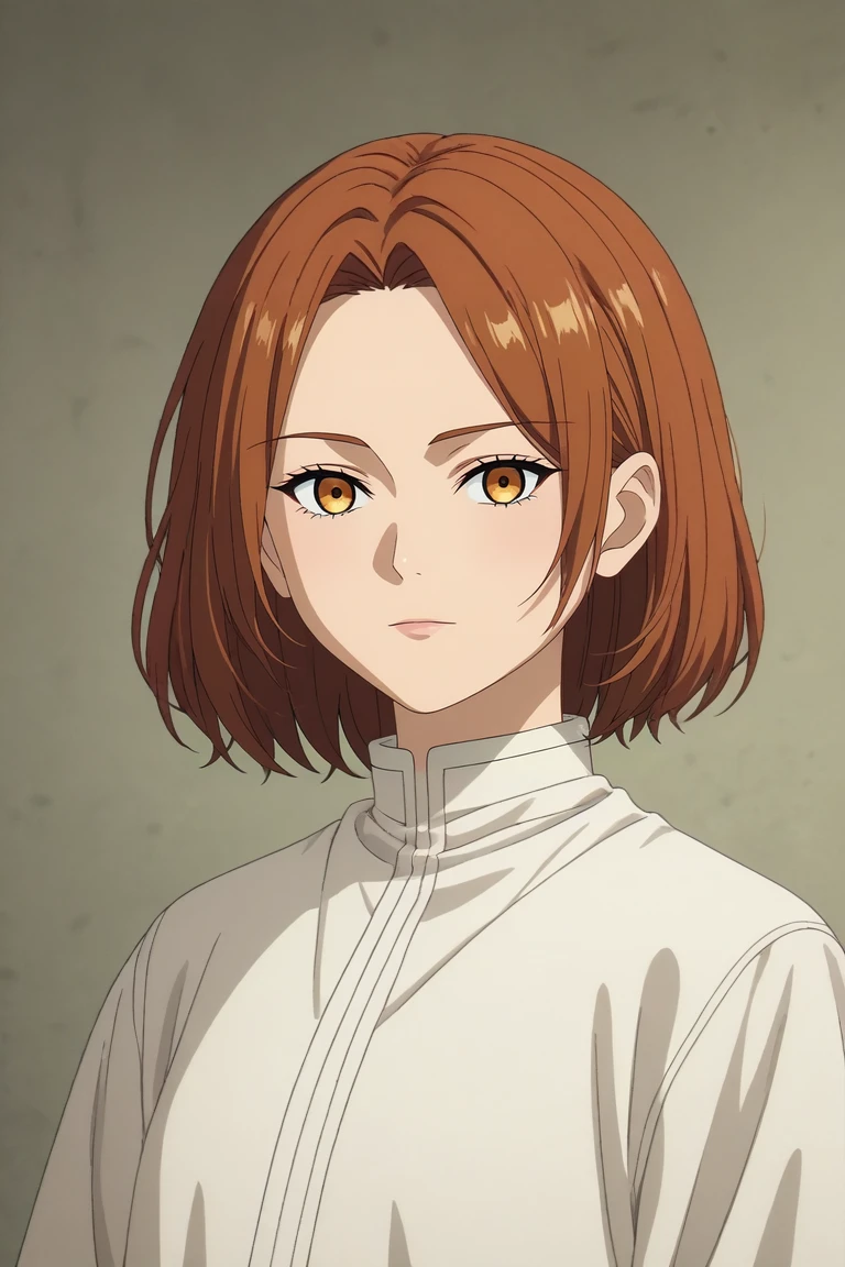 score_9, score_8_up, score_7_up, source_anime, rating_safe, , anime screencap, anime coloring, official style, looking at viewer, upper body, , 1girl, amber eyes, auburn hair,, solo, Mind uploading, <lora:sousou_no_frieren_style_pony:0.72>, sousou_no_frieren_style, <lora:sdxl_lightning_8step_lora:1>