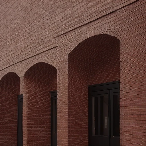 Staggered protrusions, recessed bricks, crisscrossed brick designs, sharp angles and layered brick details.
