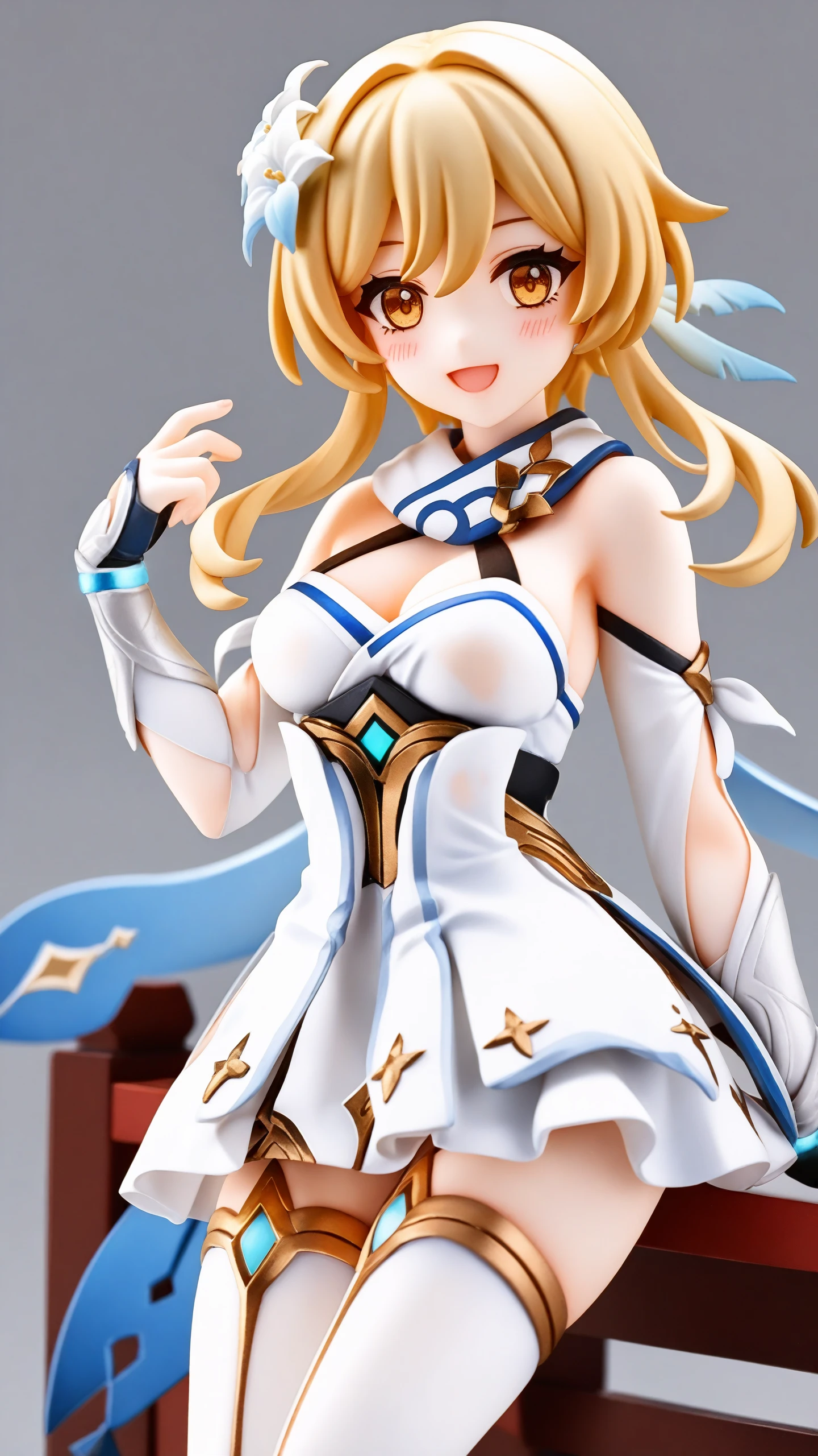 score_9,score_8_up,score_7_up,score_6_up,score_5_up,score_4_up,
1girl,lumine_\(genshin_impact\),solo,blush,smile,sidelocks,medium_breasts,cleavage,thighs,highres,white_scarf,white_thighhighs,bare_shoulders,detached_sleeves,hydro_symbol_\(genshin_impact\),wet_clothes,hair_flower,harimoji,white_dress,open_mouth,looking_at_viewer,
