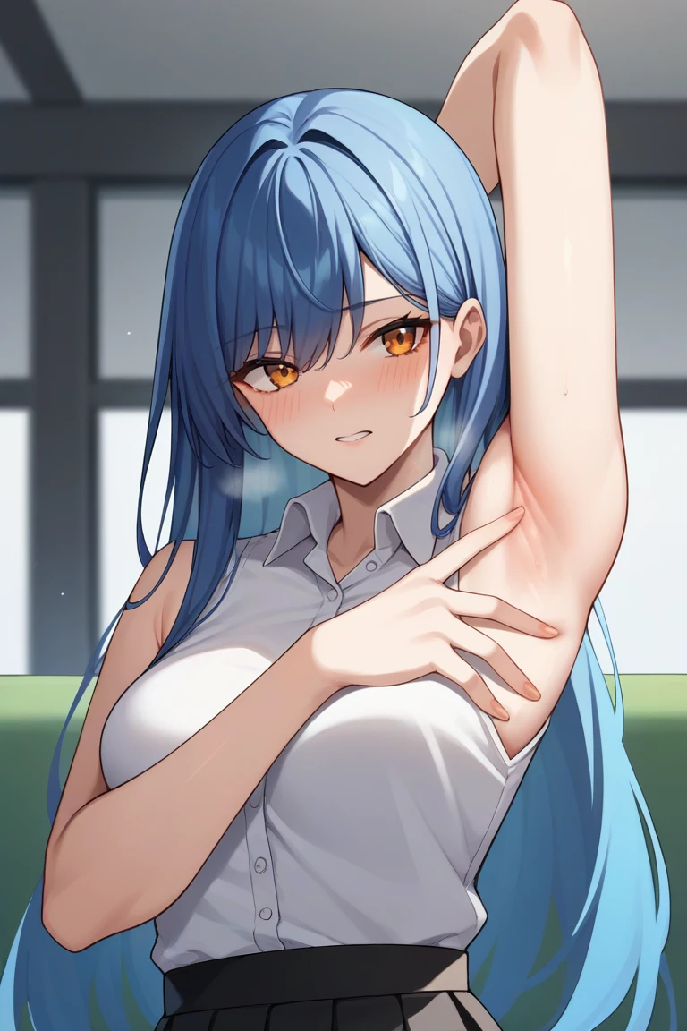 Browsing Caution,(High resolution:1.2), Absurd, (Highest quality:1.2), Highest quality, break 
(Detailed face,1.2), Perfect Face, (Fine grain:1.2), Glowing Eyes, break 
best shadow, Dynamic Lighting, Smooth Skin, Shiny skin, break 
1girl, alone, thin, break 
hayami kanade, Cinderella Girls, break 
half undress, View your viewers, Part your lips, break 
short hair, Blue Hair, Parted bangs, Yellow Eyes, break 
earrings, necklace, bracelet, break 
large breasts, Round Breasts, clavicle, Cleavage, break 
, (school gym suit), break 
hand in own hair, break 
in room, break((Several boys, facial, Cum in mouth, Cum on body, Multiple penises, gang rape))),Ecstasy Trogao, Saliva trace, Red nose,((Shy smile:1.3)), (peace sign:1.5),indoor,sports gym,(Close one eye:1.3),(Ahegao:1.3),(View the viewer),(Cum on face:1.9)),((Cum on body:1.9)),(Cum in pussy:1.9),(Female masturbation:1.9))),(Ruin yourself),