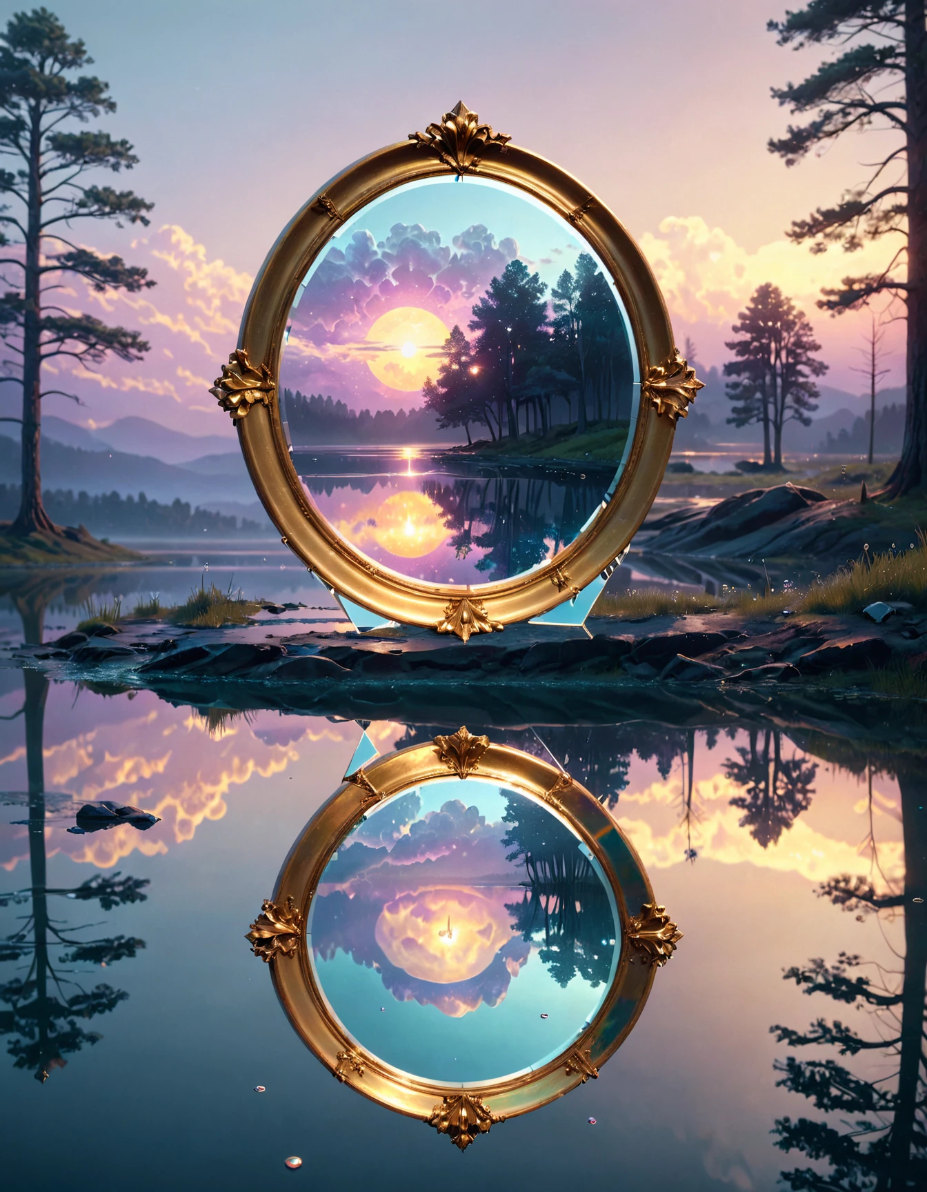 masterpiece,highres,realistic,a landscape,
water,mirrors,reflections,ethereal glow of twilight,TimeCollapseX, Interdimensional, pearlescent, WLOP, concept art, Obama, Kodak,4k, deviantart, artstation, FAN ART, Unreal Engine, face enhance,8K, golden ratio<lora:TimeCollapseX_epoch_10:1>