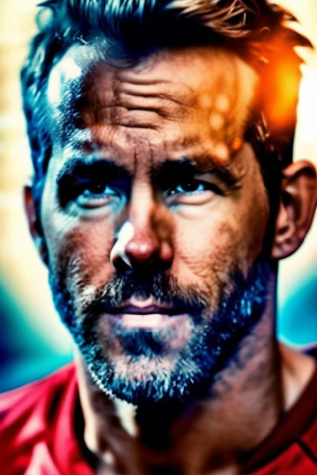 ryan reynolds a man <lora:ryan-raynolds:1>, realistic photo in a worn ((red tracksuit)), ((light bokeh)), intricate, (steel metal [rust]), elegant, sharp focus, photo by greg rutkowski, soft lighting, vibrant colors, (masterpiece), ((streets)), (detailed face), looking at viewer, light smile, night, walking towards viewer, cinematic lighting, beautiful lighting, cinematic lighting, (hazy filter, film grain:1.2)