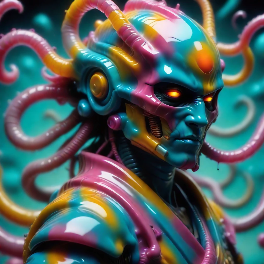 retro | samuraipunk | acrylic | wax | Alberto Seveso