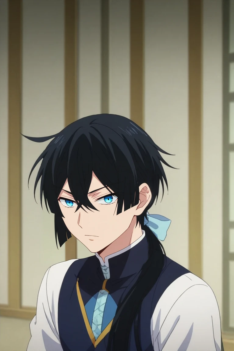 score_9, score_8_up, score_7_up, source_anime, rating_safe, intricate details, anime screencap, , , , upper body, depth of field, 1boy, solo, male focus, <lora:vanitas_no_karte_pony:0.76>, vanitas_no_karte, black hair, blue eyes, long hair, ponytail, low ponytail, , bobble hat, superhero fiction, Hands in prayer position, showing reverence, <lora:sdxl_lightning_8step_lora:1>