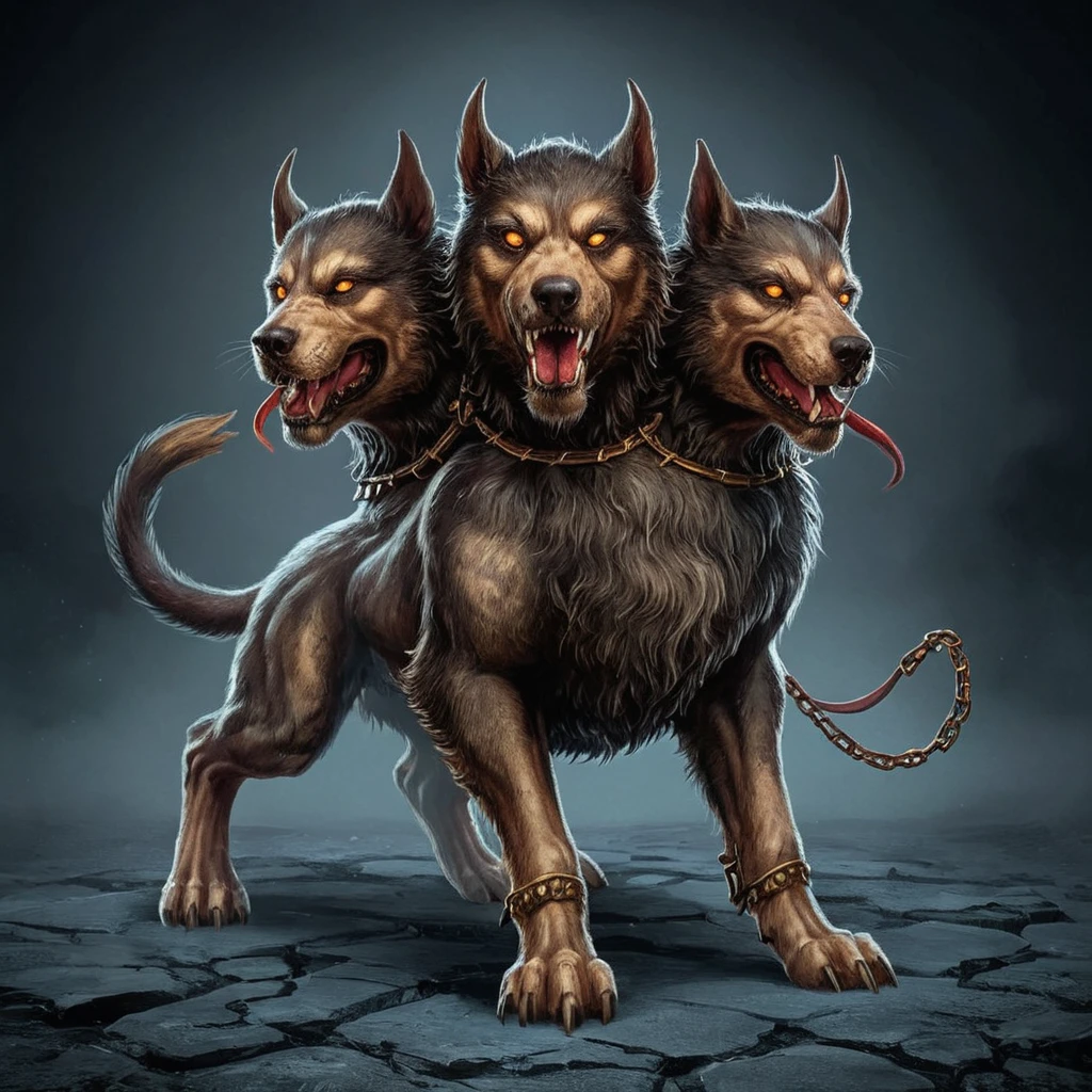 a cerberus knight <lora:cerberus-000011:1>