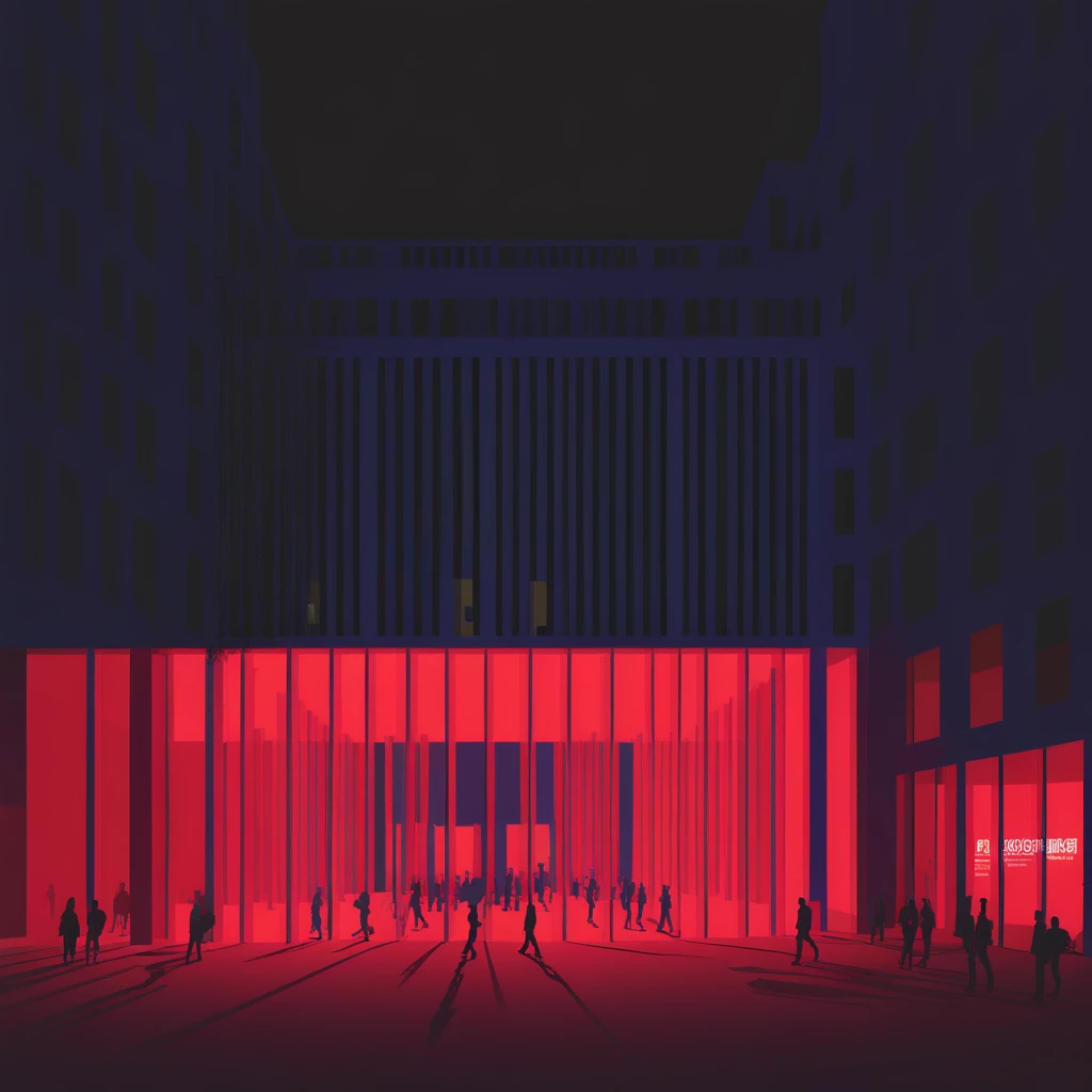 walking, pubic activity, building, lights, people