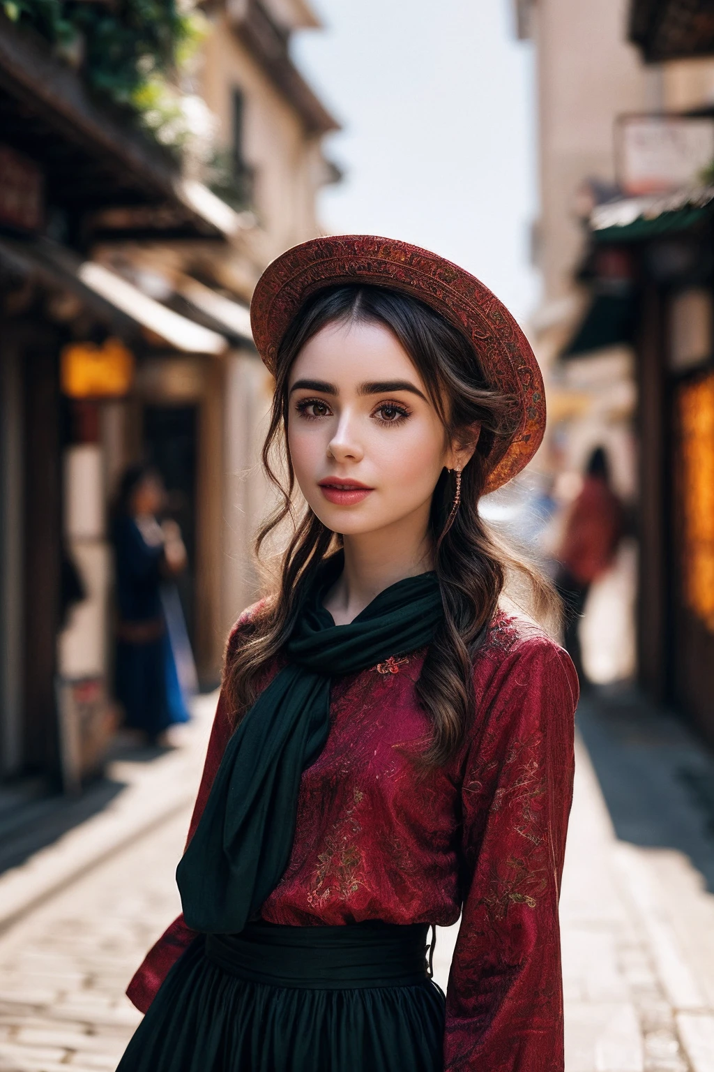 LilyC_SoloTI_v1,
looking at side,
Wrapped in Wanderlust (comfortable travel attire), (captivating street in a foreign city:1.1), (explorative close-up amidst the journey), adventurous and free-spirited charm, (soft sunlight illuminating unfamiliar streets), artistically captured photography, 35mm, natural and vibrant ambient light, worldly and lively hues, authentically detailed, (High Detail:1.1), Adventurously focused, explorative, dynamic and vibrant lighting, (curious demeanor in the frame), (wandering gaze details), diverse textures, nomadic, ((wandering traveler's allure)), vibrant tones, cultural details, free-spirited charm, natural contrasts,
<lora:add_detail:0.8>,<lora:LowRa:0>, PA7_Portrait-MCU,