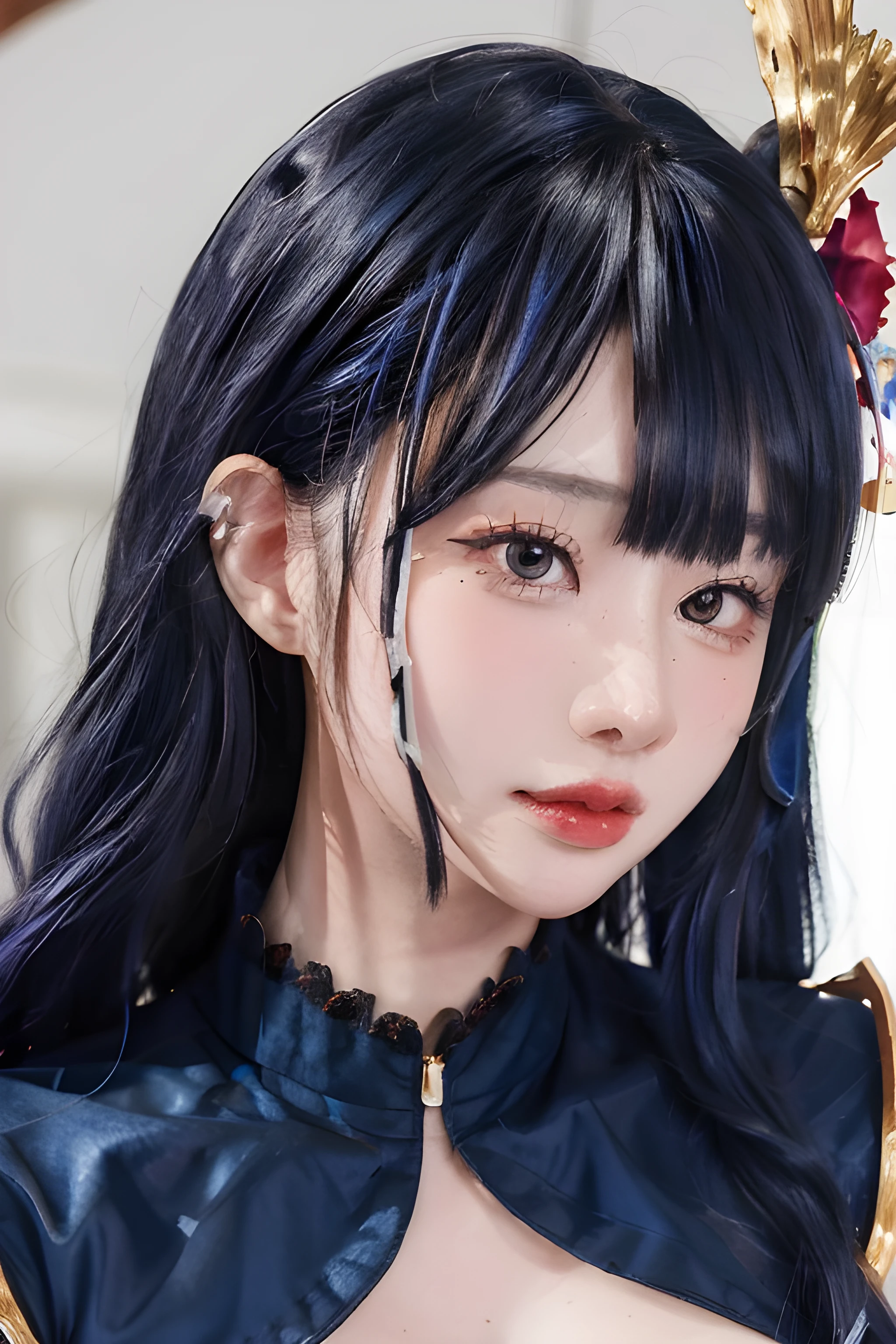 meenfx, masterpiece, best quality, 1girl, portrait, closeup, (fully clothes), {royal armor|kimono|formal dress|nun costume|school uniform|office lady|maid uniform|wedding dress}, {cosplay|cat ears|tongue out|twintails|ponytail|maid headband|hair pin|smile|flower}