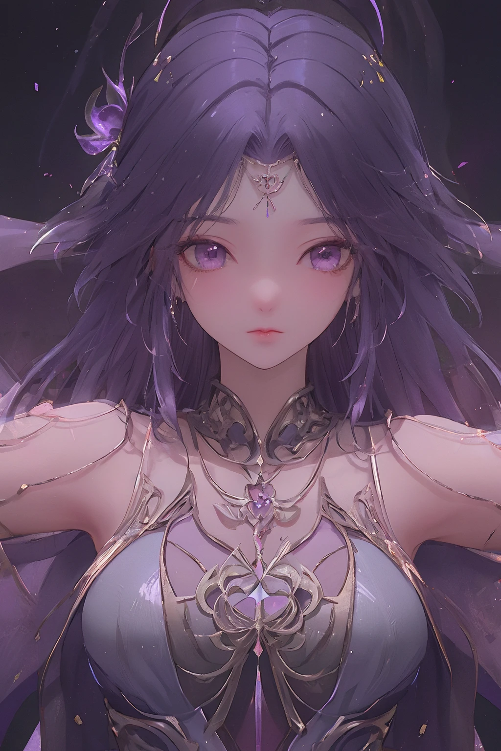 breathtaking <lora:TMyunxi:1>,yunxi,beautiful detailed eyes,Very detailed eyes,night,magic,Purple flame,Luminous background,Glowing hair,exhaust,light particles,(black background:1.2),star halo,<lora:GoodHands-beta2:0.8>, . award-winning, professional, highly detailed, best quality , masterpiece, illustration, an extremely delicate and beautiful, extremely detailed ,CG,unity,8k wallpaper, Amazing, finely detail, masterpiece, best quality,official art,extremely detailed CG unity 8k wallpaper,absurdres, incredibly absurdres, huge filesize , ultra-detailed, highres, extremely detailed,beautiful detailed girl, extremely detailed eyes and face, beautiful detailed eyes,light on face,