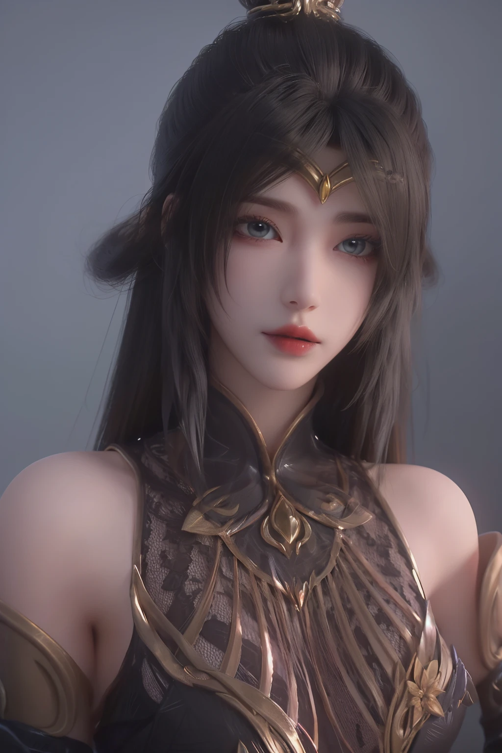 <lora:monv:1>,monv,1girl,solo,black hair,breasts,long hair,white background,bare shoulders,blue eyes,golden flower,simple background,hair accessory,black silk lining,white hair,streaked hair,gold ornament,looking at viewer,large breasts,upper body,hair ornament,parted lips,lips,bridal gauntlets,hair rings,dress,multicolored hair,frills,
beautiful detailed eyes,cowboy_shot,, best quality , masterpiece, illustration, an extremely delicate and beautiful, extremely detailed ,CG,unity,8k wallpaper, Amazing, finely detail, masterpiece, best quality,official art,extremely detailed CG unity 8k wallpaper,absurdres, incredibly absurdres, huge filesize , ultra-detailed, highres, extremely detailed,beautiful detailed girl, extremely detailed eyes and face, beautiful detailed eyes,light on face,