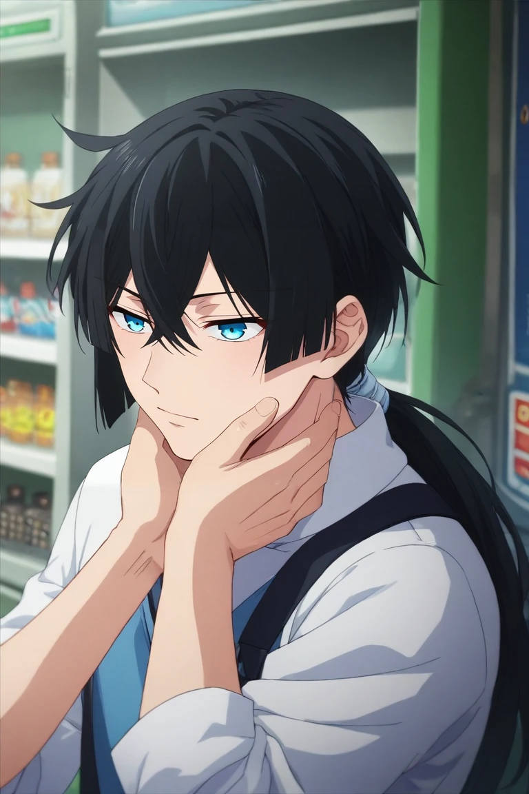 score_9, score_8_up, score_7_up, source_anime, rating_safe, , , , upper body, depth of field, 1boy, solo, male focus, <lora:vanitas_no_karte_pony:0.78>, vanitas_no_karte, black hair, blue eyes, long hair, ponytail, low ponytail, , arcade, Hands on chin, deep in contemplation, <lora:sdxl_lightning_8step_lora:1>