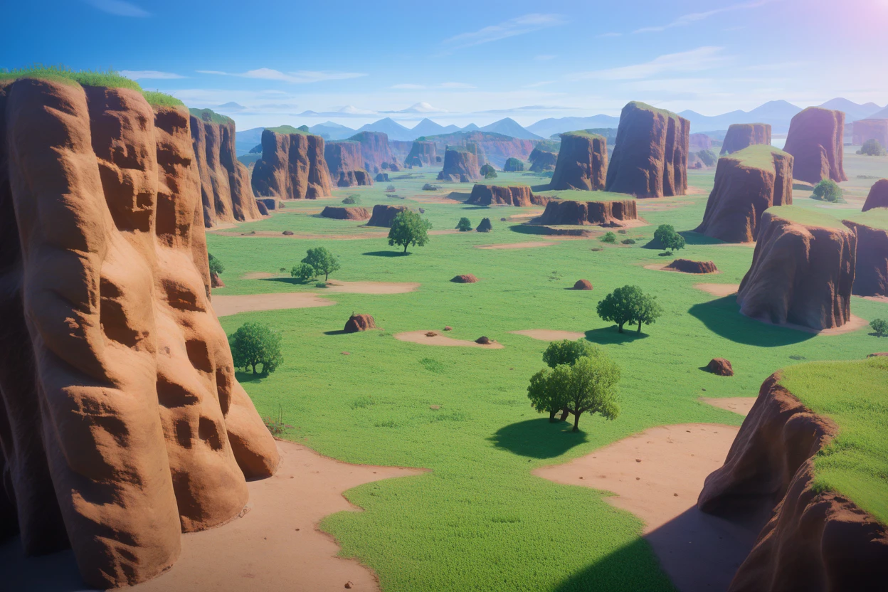 score_9, score_8_up, score_7_up, score_6_up,realistic,break wasteland,brown ground, tree, sky,dawn,plateau,hill,from above,grass <lora:BreakWastelandPony:1>