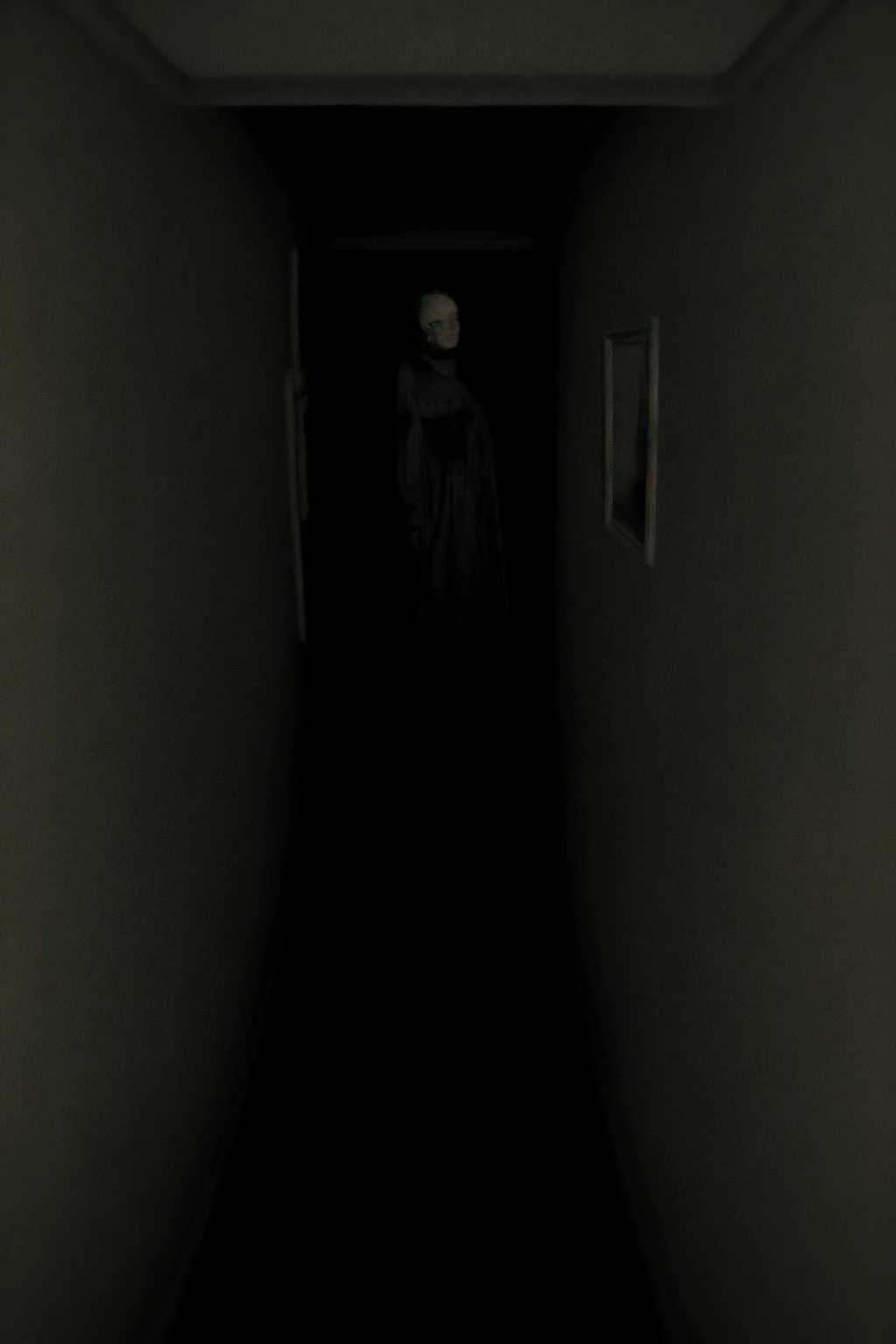 ((Glamour Portrait)),long shot scenic professional photograph of In the chilling silence of the endless corridor, a spectral presence looms â Lisa, her form a sinister silhouette against the darkness. She glides ominously, accompanied by eerie echoes of mournful wails. Yet, amidst the dread, there's an unsettling calm to her aura, a deceptive tranquility amidst the horror. My heart races as I watch her approach, her movements unnerving, like a specter drifting through the night. The flickering lights cast menacing shadows that writhe across her pallid, sorrow-stricken visage. Despite the overwhelming terror that grips me, I'm inexorably drawn to her, unable to break free from her malevolent gaze. Each step she takes brings her closer, blurring the boundary between nightmare and reality. In this labyrinthine abyss of fear and despair, I'm but a hapless spectator, powerless to escape the encroaching embrace of this spectral entity from the depths of Silent Hill's twisted psyche.
<lora:Proyect P.T:1> Amazing anatomy, (fantastic horror perfect art, 64k ultra hd:1.1), (art by apterus, art by dan mumford, art by lovecraft:1.2), best quality, 500px, cgsociety.
(delightful anatomy:1.1), (gloomy illumination, insane, stunning, dramatic, completed artwork, HQ:1.1), (Apterus anatomy, Dan mumford style:1.2)., perfect viewpoint, highly detailed, wide-angle lens, hyper realistic, with dramatic sky, polarizing filter, natural lighting, vivid colors, everything in sharp focus, HDR, UHD, 64K