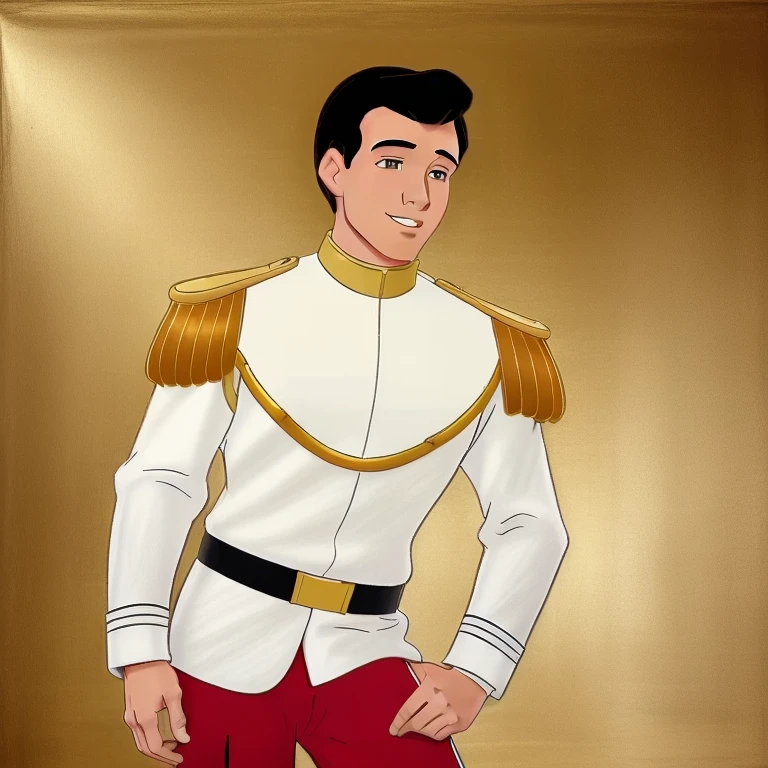 <lora:Prince_C-V1:0.77> Pr1nc3_C,((disney style animation drawing, drawing with thick lines)),1boy,clothed man posing, white uniform, red pants with gold stripe, black slick back hair,
<lora:DisneyRenV2:0.0> disneyrenaissance style, (image with very light colors)
blurry background