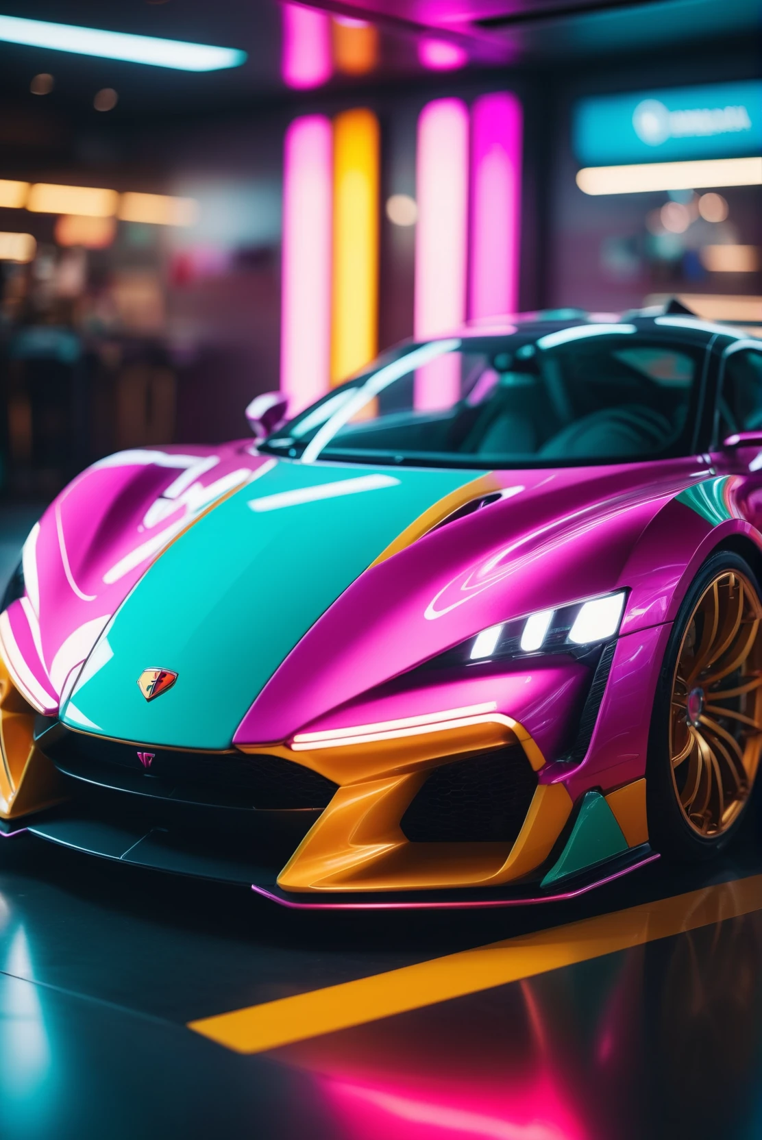 CYBR-XL exotic sportscar, indoor photography
(photorealistic) (bokeh) (intricate details) (cinematic lighting) (sharp focus)
