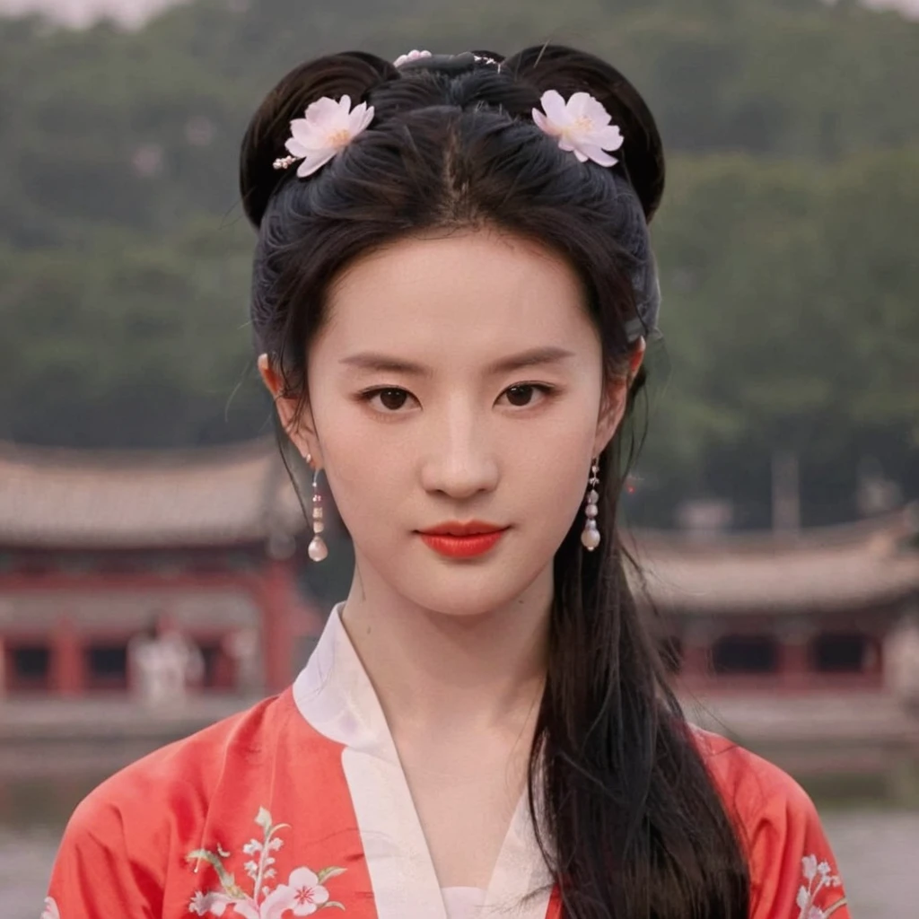 (lyfei woman:1.2)<lora:lora_lyf-step00003500-sd_xl_base_1.0:1> ,wearing hanfu