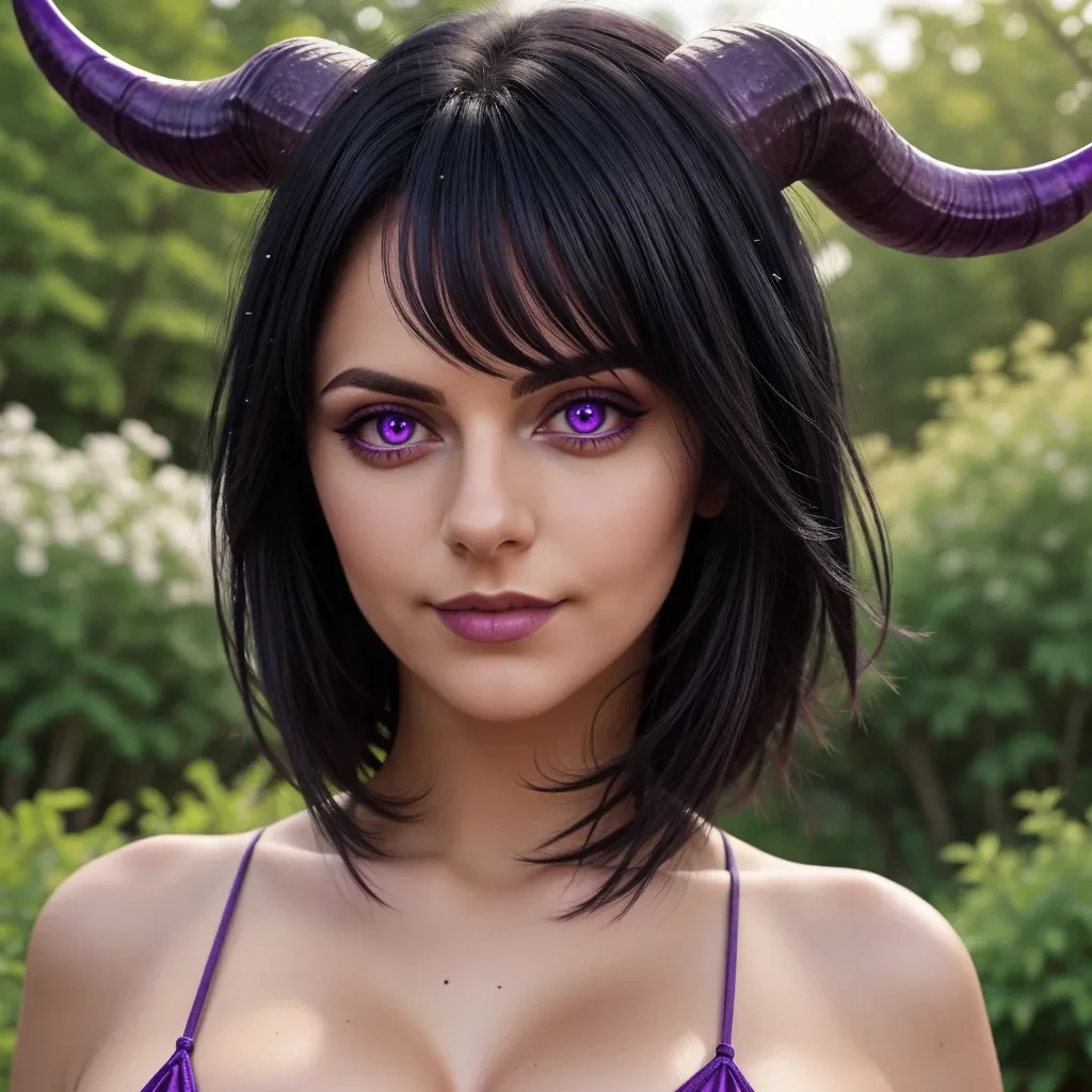 Sexy Black Haired Purple Eyed Succubus - Generic Character Sexy Black Hair Purple Eyed Succubus - Generic Character