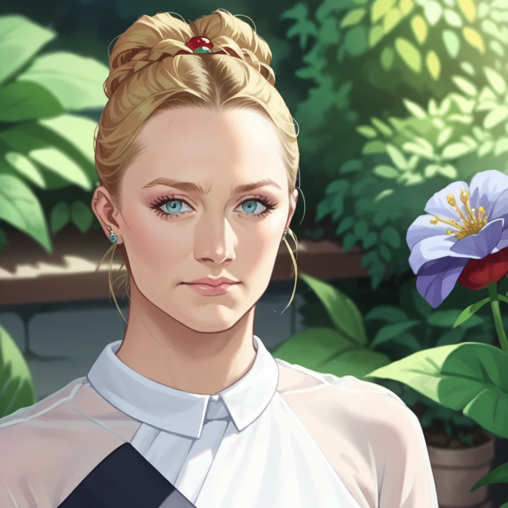 score_9, score_8_up, score_7_up, score_6_up,source_anime, anime 2d, anime screencap, face of a a stunning blonde anime queen, garden in the background, ,(saoxrnn), <lora:saoxrnn_ponyxl_aut_xl_1_st_withcap-saoxrnn-000066:1.1>
