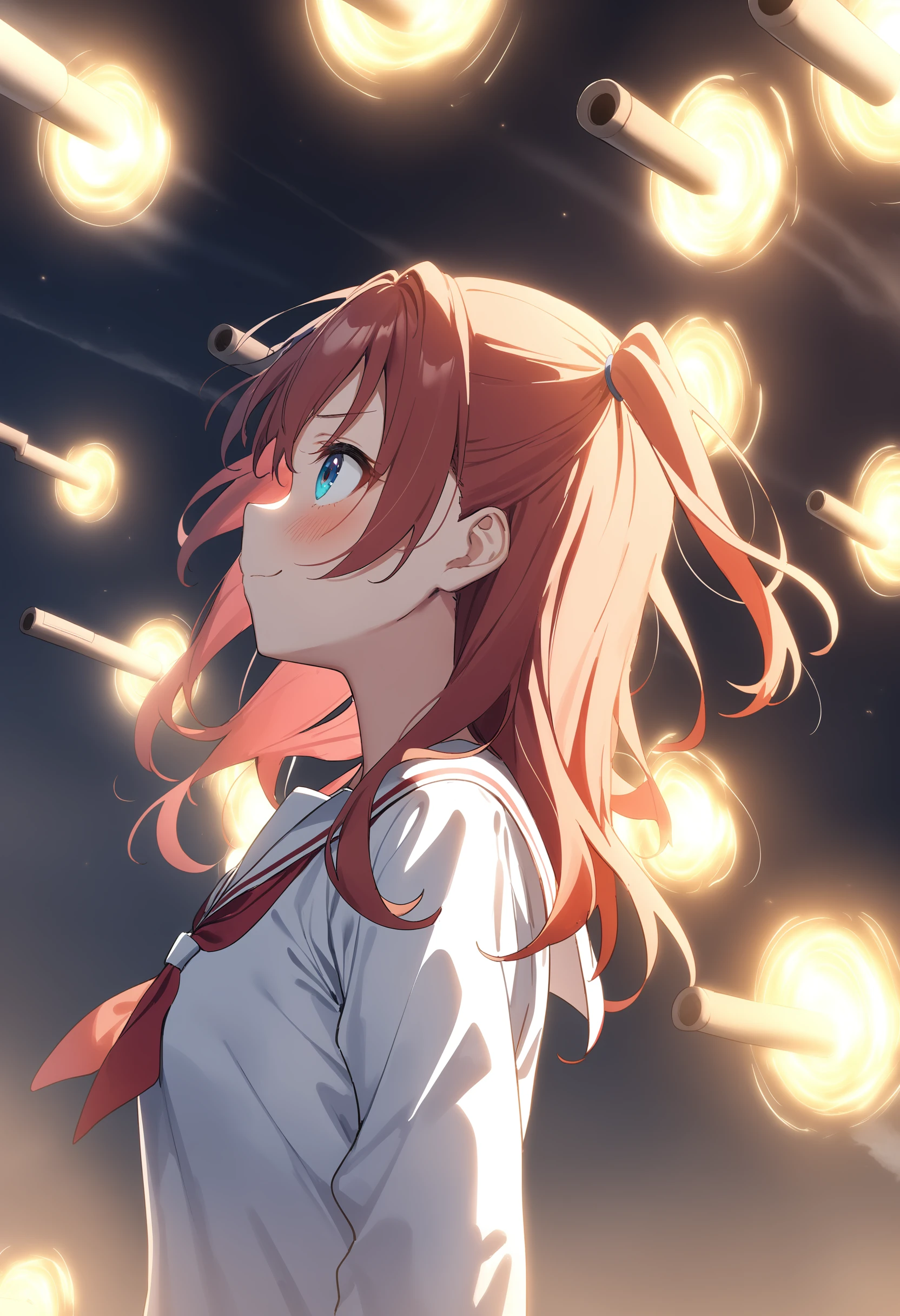 1girl,sincos, ningen mame, toosaka asagi,solo,medium breasts,school uniform,
gate of lon, floating gun, multiple gun,glowing,<lora:gateofbabylon_XL_v1:0.7>
from side, upper body, looking up, evil, stonehenge, closed mouth, two side up hair,, red hair,
best quality, very aesthetic, absurdres,