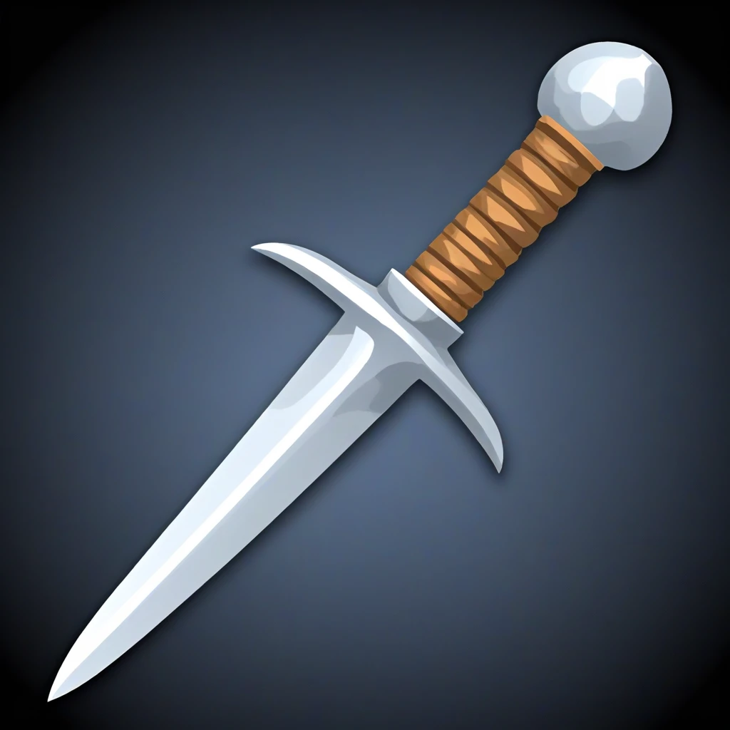 game icon of a sword, white background, <lora:game_icons:1>