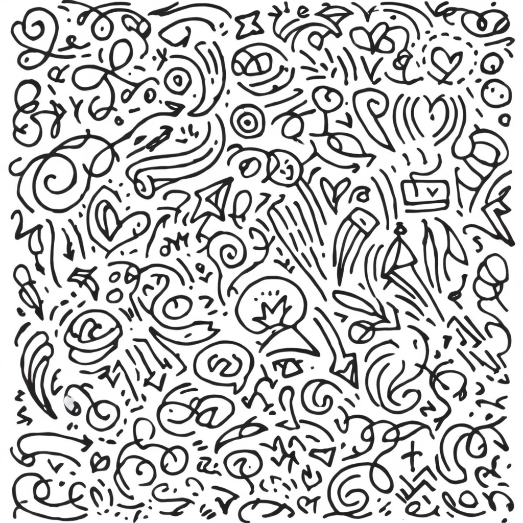 doodle, white background, hand drawn