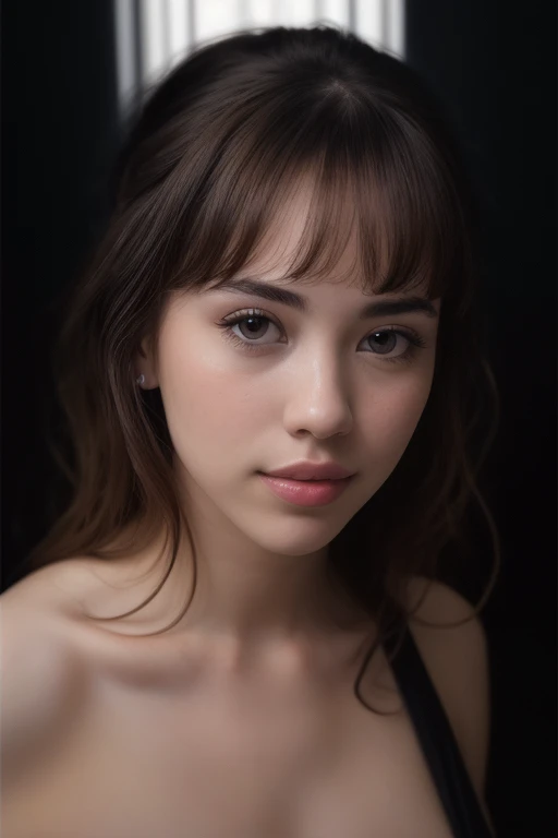 Merger_miranna_airy,
((headshot:1.1) portrait on a plain black background, (headshot:1.2), face focus, intricate (beautiful eyes:1.2), (wide open eyes:1.1), Big eyes,  clean photo, circle lighting, high contrast:1.2),
bokeh, f1.4, 40mm, photorealistic, raw, 8k, textured skin, skin pores, intricate details  <lora:epi_noiseoffset2:1>, epiCRealism