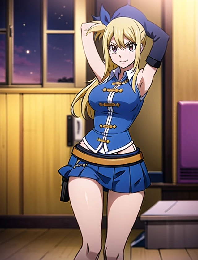 <lora:Lucy:1>lucy heartfilia, school background