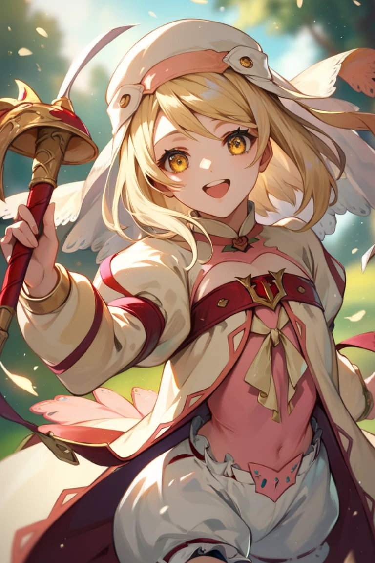 score_9, score_8_up, score_7_up, very aesthetic, source_anime, detailed, high quality, beautiful, masterpiece, detailed eyes,
<lora:lightXL:0.8>
simple background, blurry background
cowboy shot, looking at viewer, upper body,
<lora:alice_autismConfetti_v01:0.95>
alice \(tales\), blonde hair, small breasts, headwear, jacket, yellow eyes, bloomers, knee boots, asymmetrical footwear, coat, veil, smile, open mouth, clothing cutout, dynamic pose,
holding weapon, rapier, holding rapier, slashing,, zPDXL