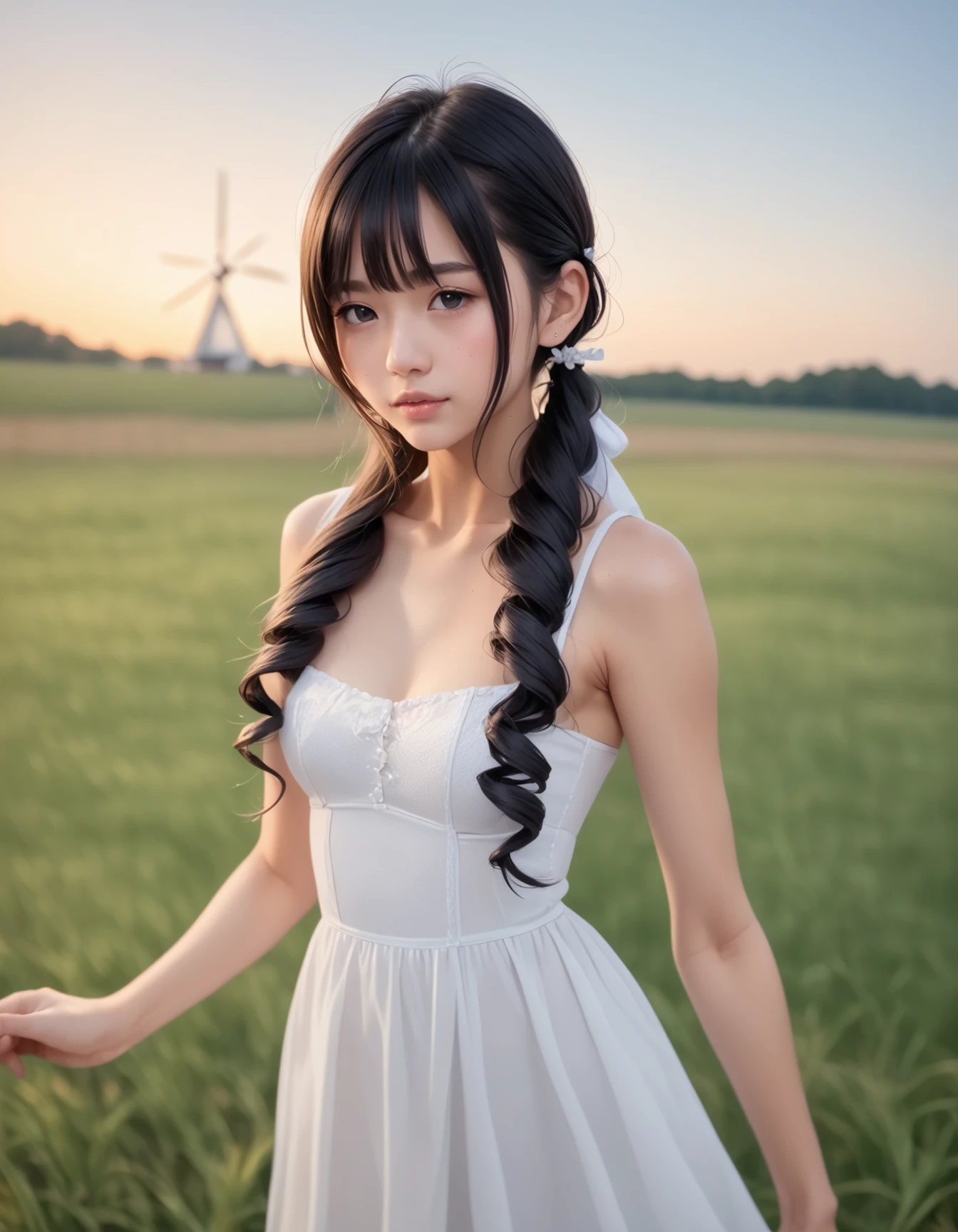 (masterpiece, beautiful RAW photo:1.4), mix4, 1girl, cute, young, slender, petite,
white long lace dress, gauzy wrap
(arms crossed:1.2), turning away,
mouth open slightly, black hair, (twintail:1.2), floating hair,
angry, annoyed, complaining, blaming, upset, disgusted, frowning, scorning,
cityscape, raining, wet, drizzling, raindrops, windy,
portrait photo, pores visible on face, highly detailed skin,
professional lighting, photon mapping, radiosity, physically-based rendering,
(8k, RAW photo, best quality, masterpiece:1.2), (realistic, photo-realistic:1.37)