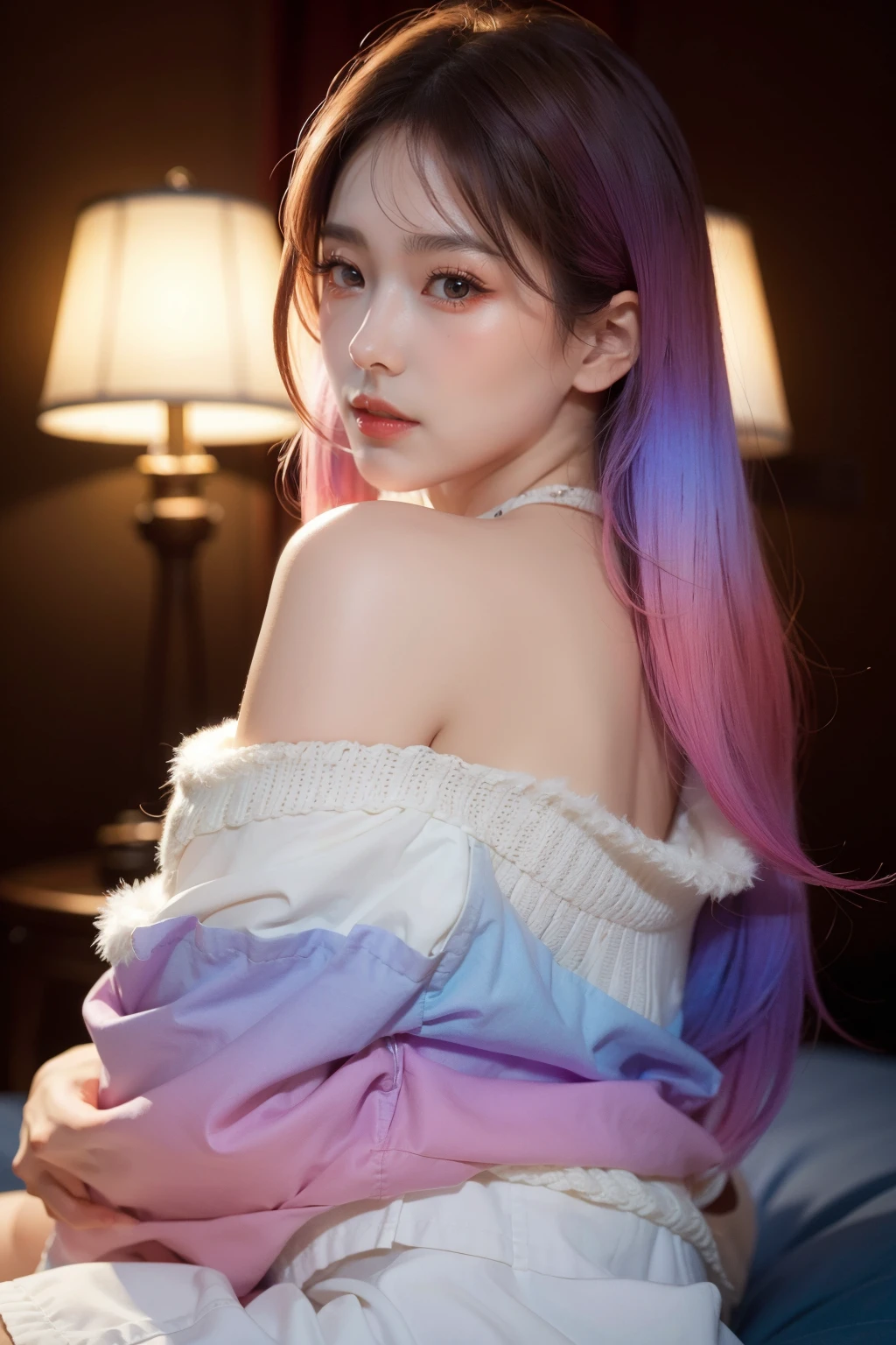 12 Constellations、Fortune telling、universe、Bright image、Fantasy、purple、pink、Long Hair、Young Japanese、Ample breasts、Long Hair、Light Hair、