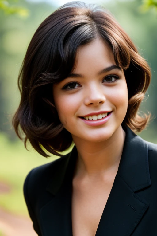 UshGl4TTXV1A,
a beautiful smiling woman posing for masterpiece photo, wearing black shirt, black jacket, black trousers, (forest setting:1.2), (walking action:1.3),
(Hasselblad X1D II Digital), (professional photo shooting), (model pose), (highly detailed facial features),
(perfect color grading), (natural light), (high quality photography), (intricate details), (8k), (HDR), (sharp focus), (close-up portrait:1.2)