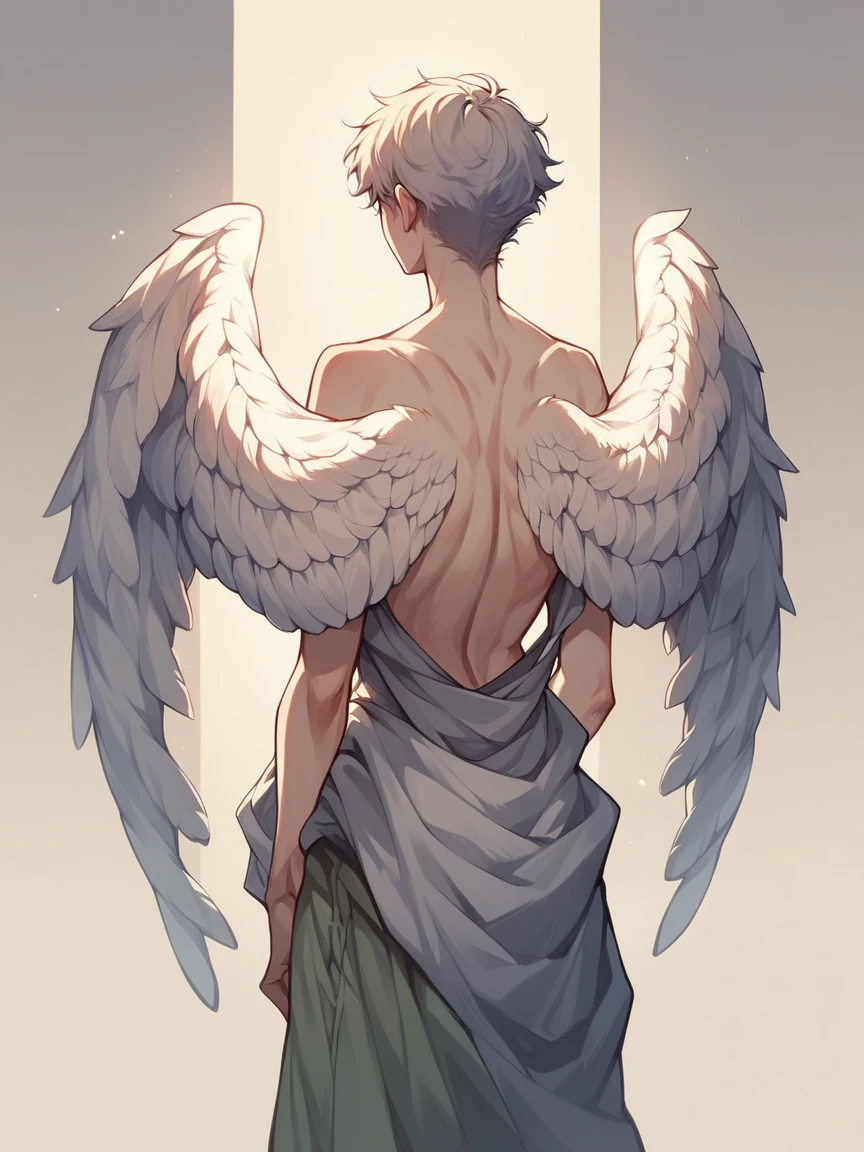 score_9, score_8_up, score_7_up, score_6_up, score_5_up, score_4_up, 1, w1ngs, <lora:w1ngsXLP:0.7> 1girl, angel wings, from behind,