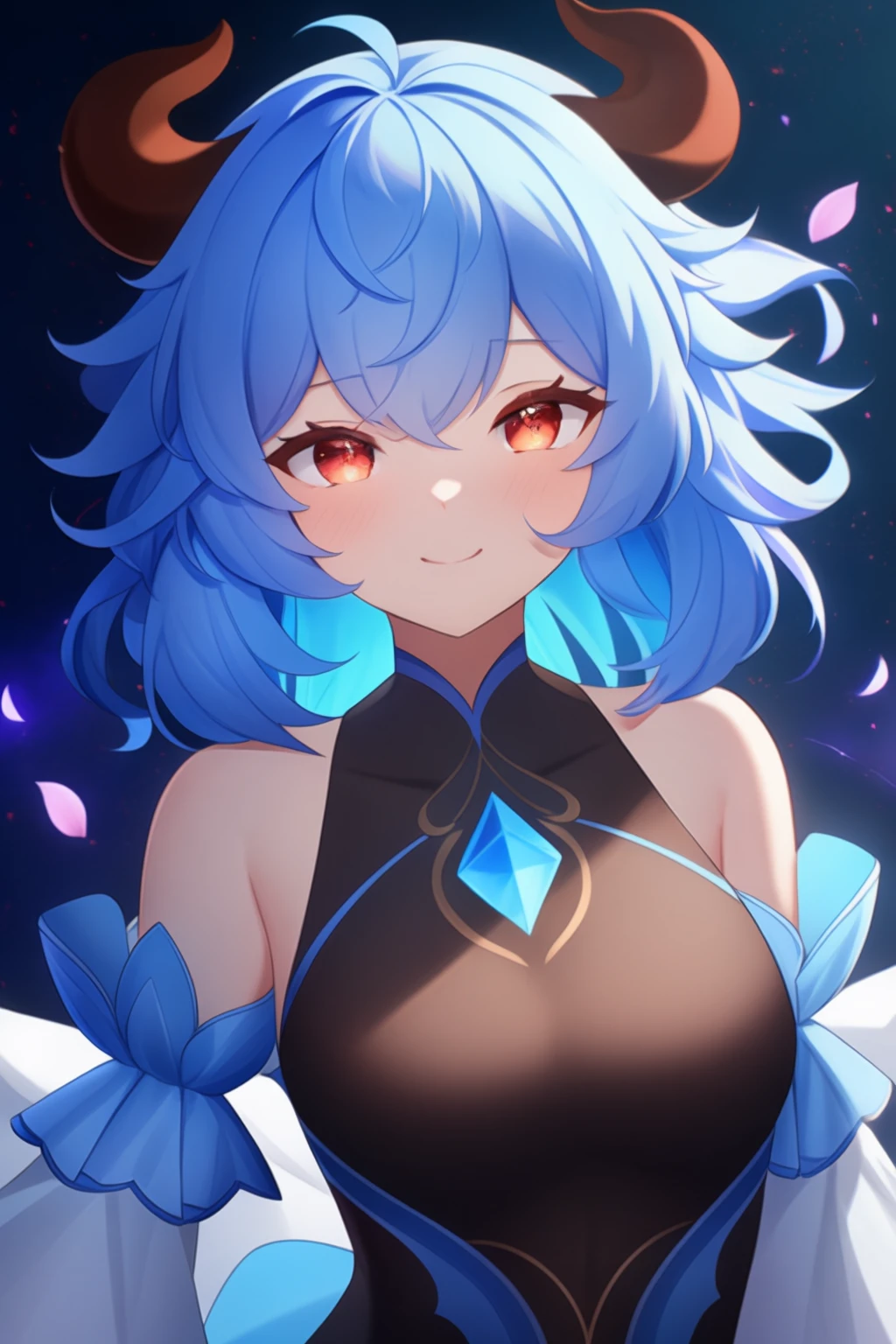 (pretty:1.5), magical princess, (adult), striking image, artistic composition, emotional, active, motion, particles,masterpiece,highest quality,1girl,(close up), magical, beautiful dress, sparkles, starburst effect, motion blur, field of view, dramatic angle, (golden hair:1.1), 1girl, wolf ears, intricate bra:0.8,moderate breast, (ayaka:1.2), cleavage:0.8, (canine tooth:0.4), resting under tree, back rest on tree's trunk, sweaty, fullfiled smile, open mouth