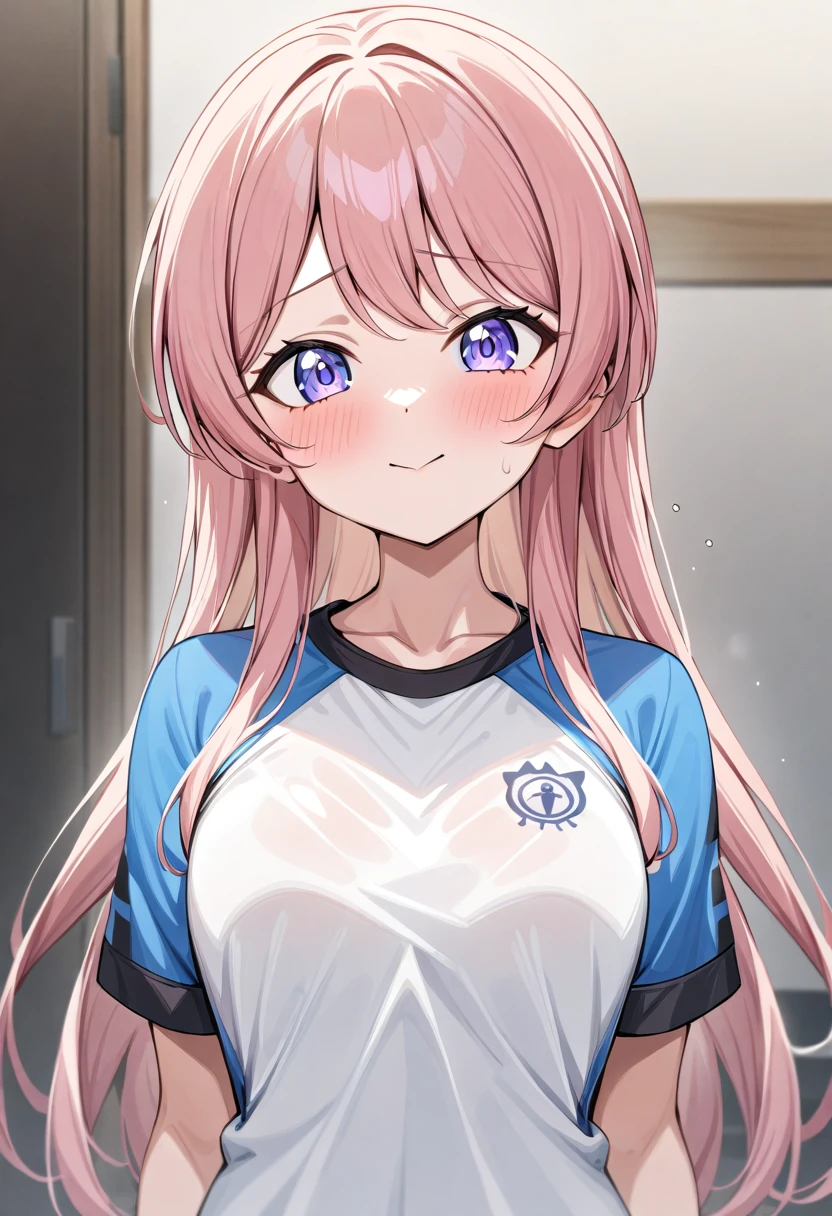1girl, solo, chihaya anon, bang dream!, sportswear, front body, upper body, masterpiece, best quality, very aesthetic, absurdres,