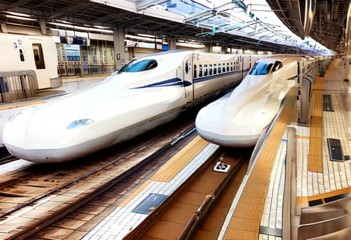 masterpiece, best quality, very aesthetic, absurdres,
shinosaka, train station, scenery, multiple boys, train, railroad tracks, outdoors, real world location, tile floor,
N700S, train, realistic, photo (medium), photo background
<lora:N700S_ex_SDXL_V3:1> <lora:shinosakaeki_platform_SDXL_V1:1>