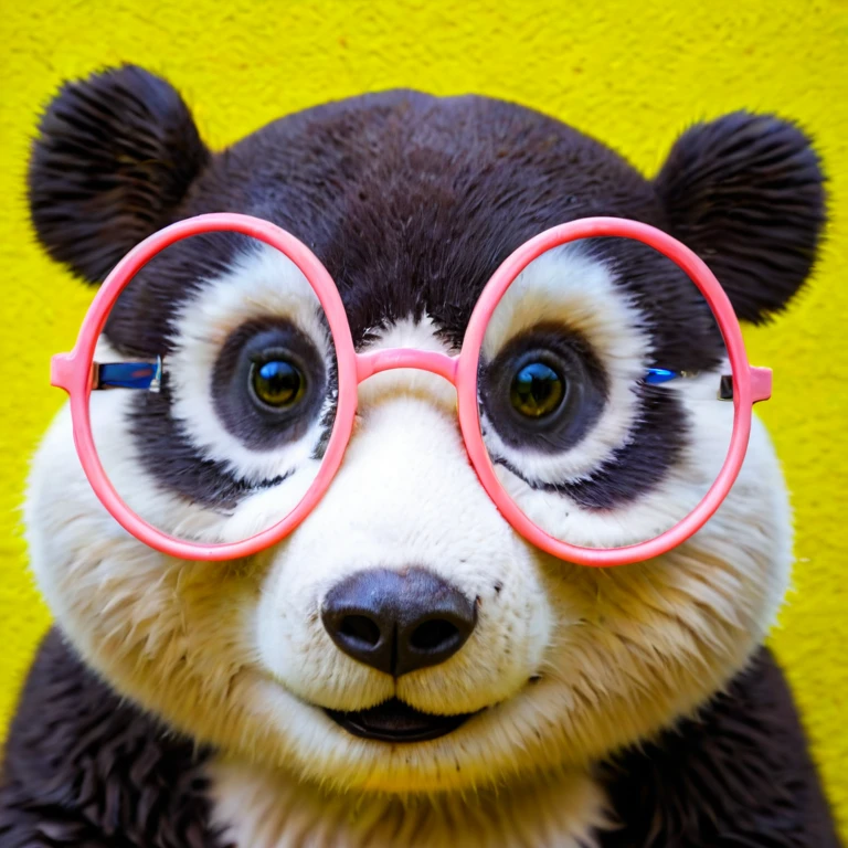 Panda in glasses <lora:big_eyes_or_glasses_sdxl:1>
