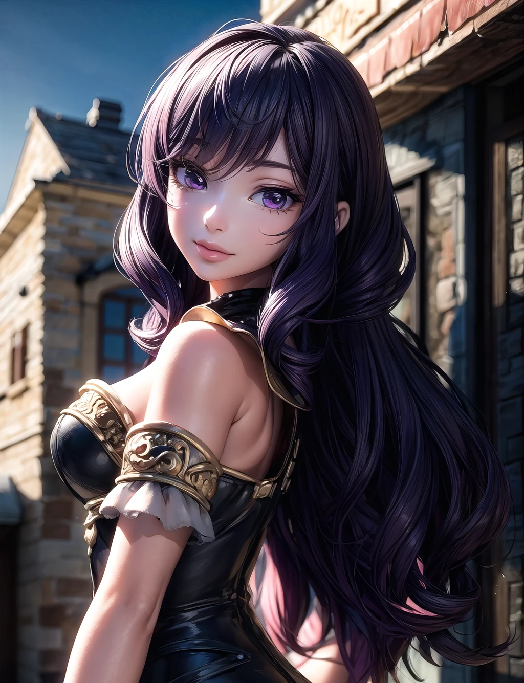 (masterpiece, best quality:1.3), 8k resolution, (3d:1.3), p0lly, original, ultra-detailed portrait, cowboy shot, minigirl, photoreal, very long hair, wavy hair, playful, outdoors, daydreaming, half-closed eyes, dappled sunlight, purple eyes, red hair, looking ahead, emotionless, rubber, (dynamic), stylish, (shiny:1.1), from below, sky, fashion, dress, (deep depth of field:1.3), depth, glitter, extremely detailed, (intricate details), perfect face, finely detailed face, detailed eyes, volumetric, gorgeous, perfect composition,volumetric lighting, soft lighting,traditional media,cara,sweetscape,coralinefilm<lora:EMS-363895-EMS:1.000000>, <lora:EMS-179-EMS:0.300000>, <lora:EMS-32692-EMS:0.400000>, <lora:EMS-30949-EMS:0.200000>