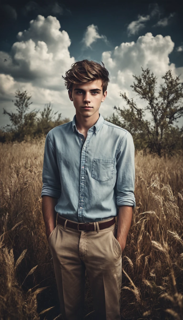 creative photo of a young man
